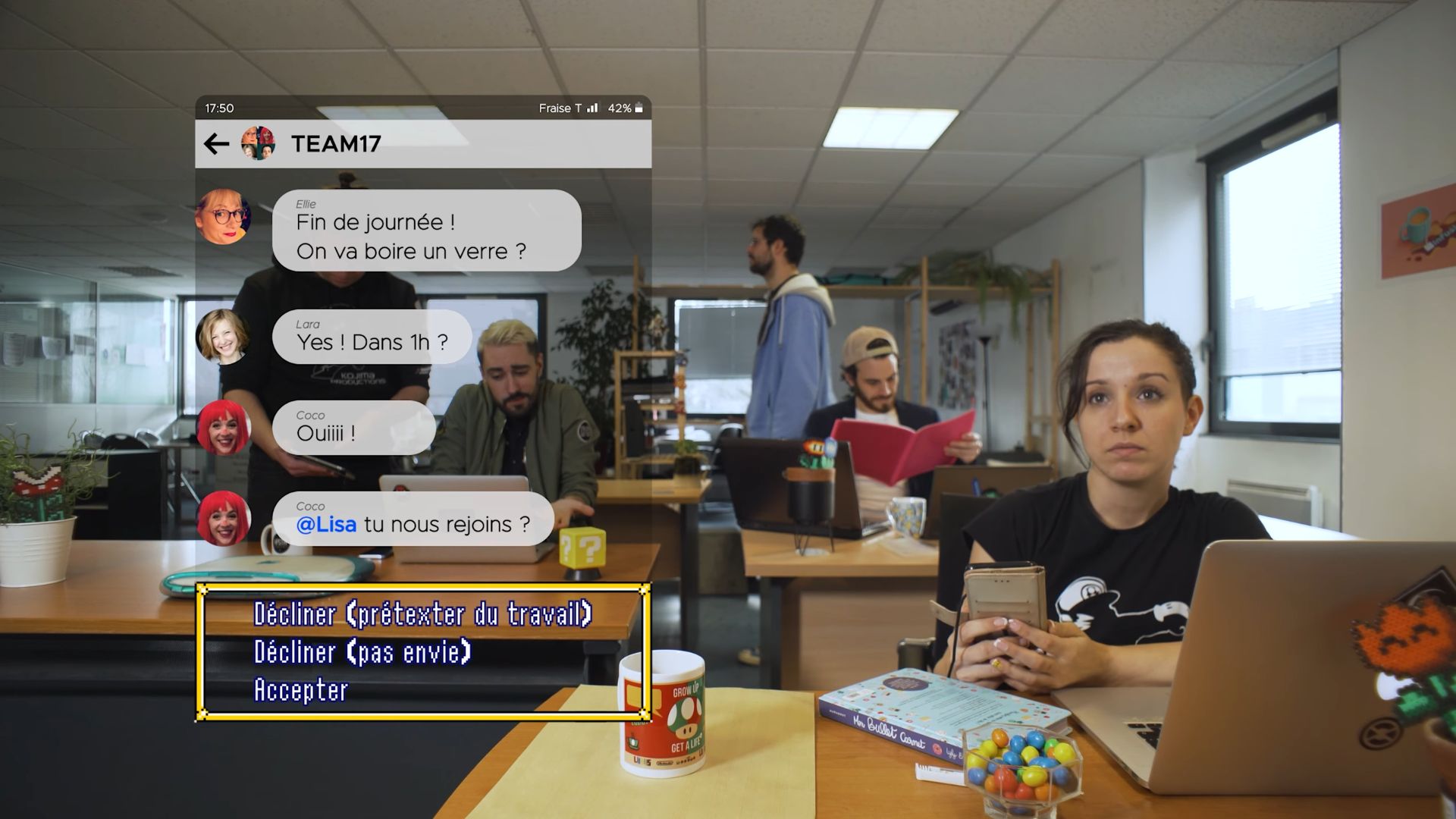 Le court-métrage "UNLOCKED" : entre mise en scène et jeu vidéo. |