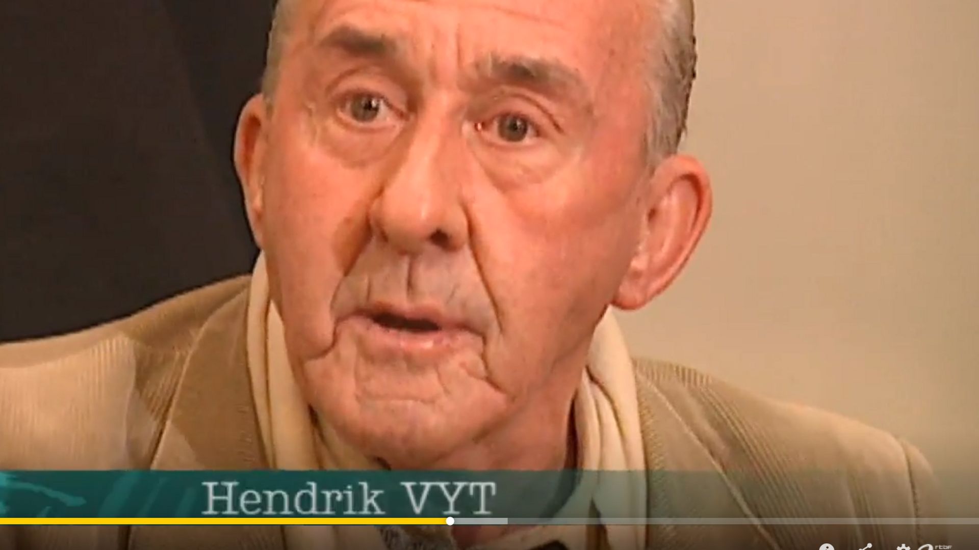 Hendrik Vyt, trois ans avant les faits, lors d’un reportage d’Au nom de la loi consacré au Vlaams Blok.