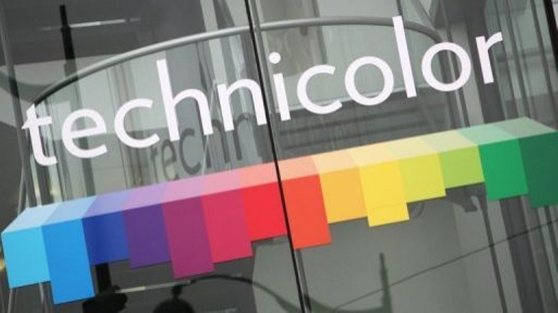 Le logo du groupe Technicolor au siège de la société