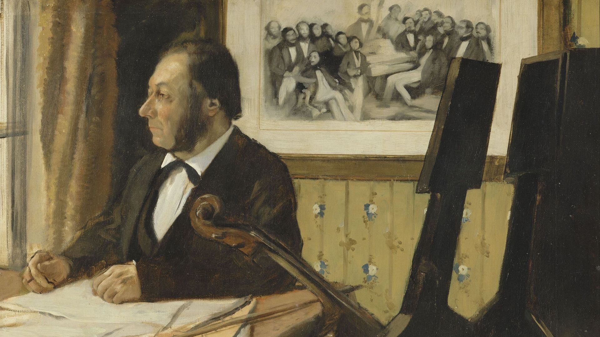 Edgar Degas, Le Violoncelliste Pilet (1868, Musée d'Orsay)
