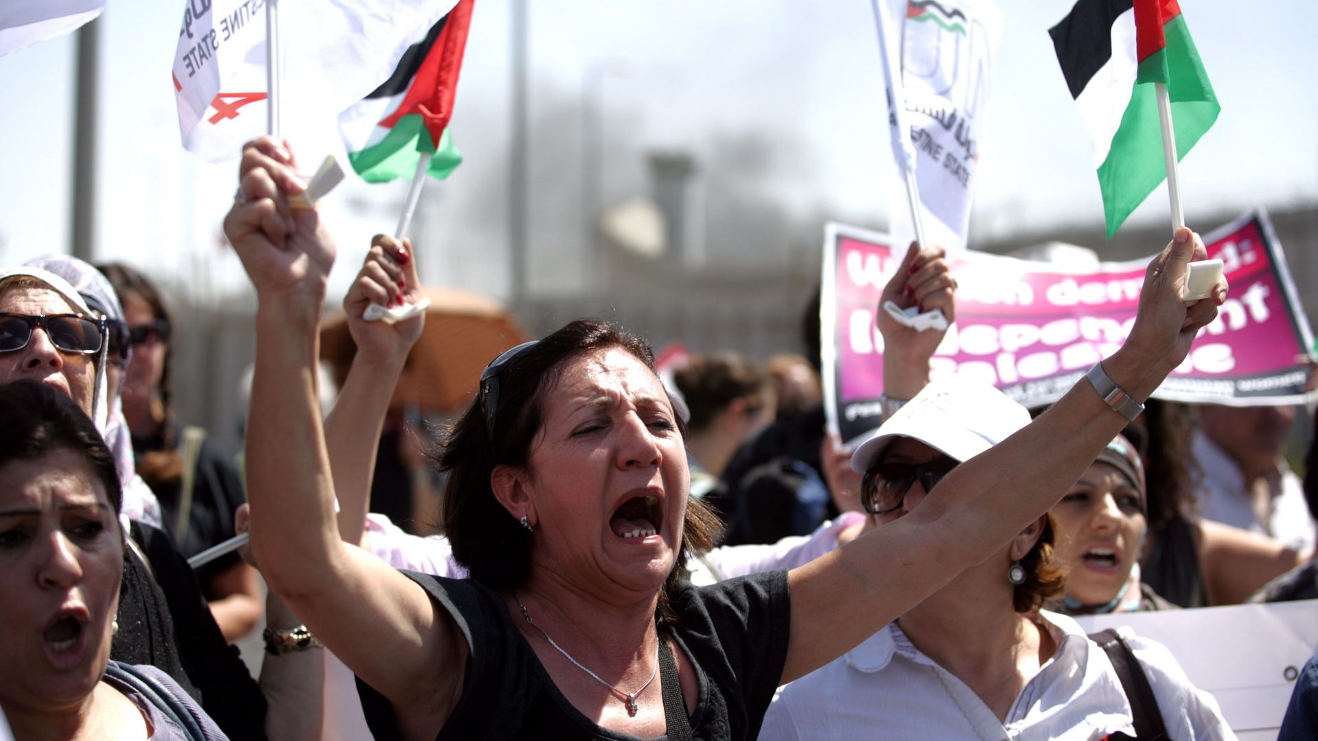 Manifestation de Palestiniennes et Israéliennes pour un Etat palestinien