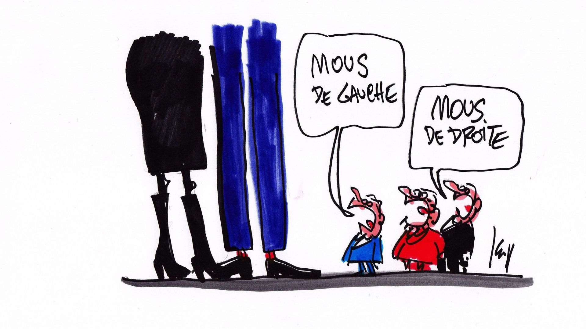 Illustration du débat de Mise au Point, par Pierre Kroll