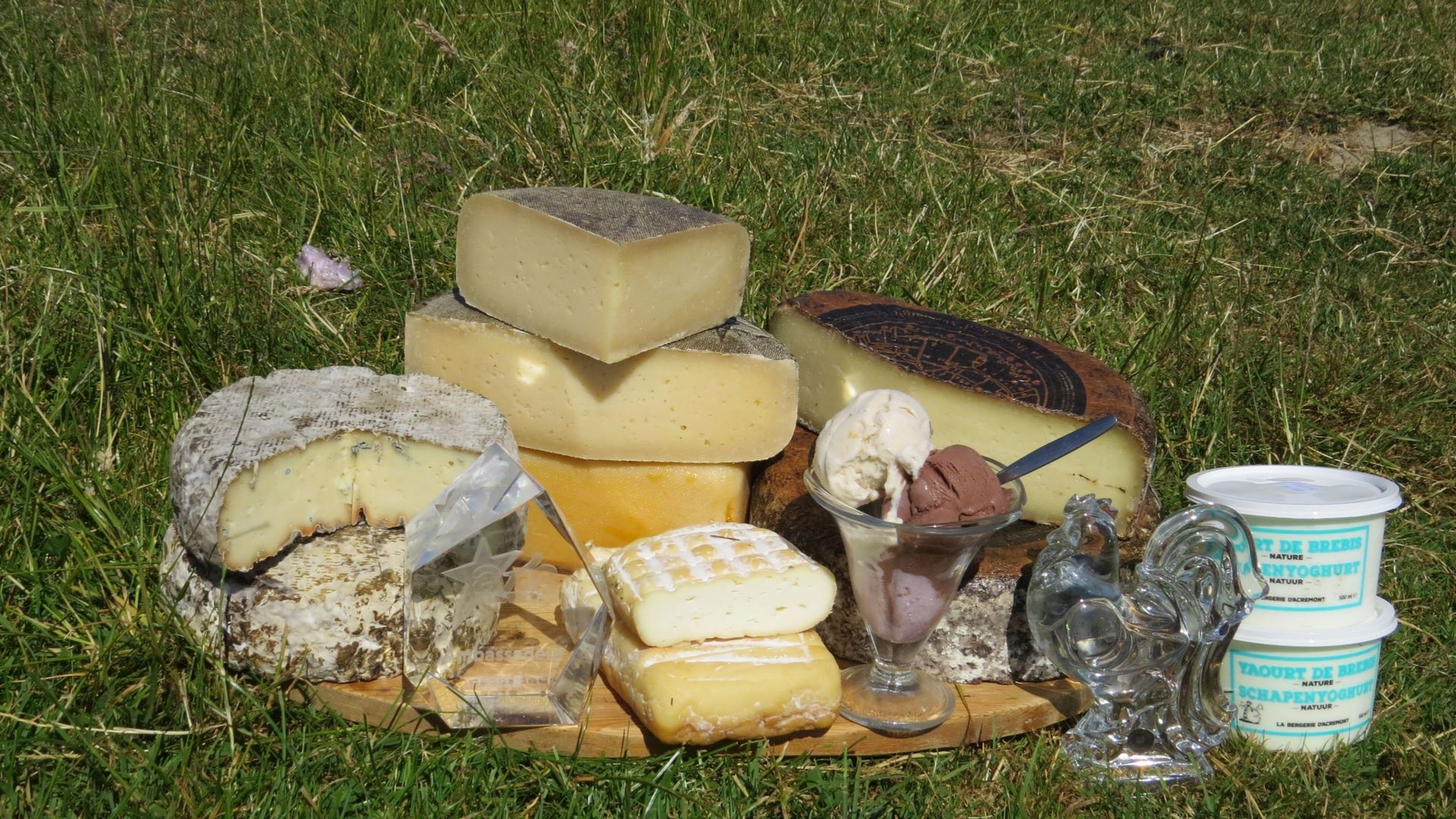 La promenade de la bergerie d’Acremont, qui a élaboré un fromage bleu récompensé d’un coq de cristal.