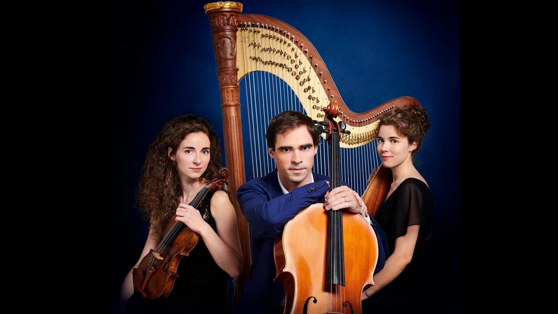 Pochette de l’album du Trio Jenlis "Musique française pour harpe, violon et violoncelle"