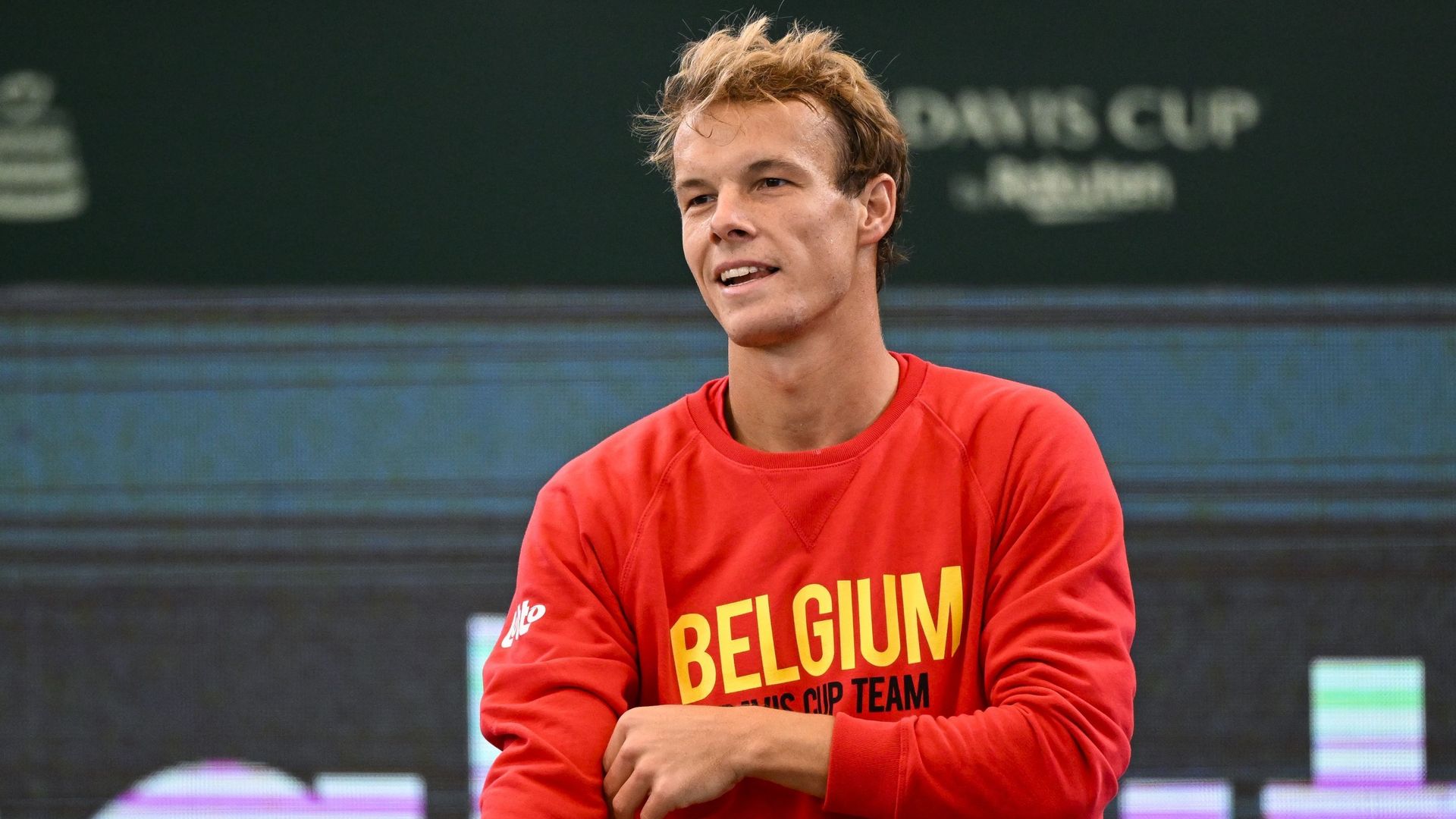 Michael Geerts, joueur de l’équipe belge de Coupe Davis