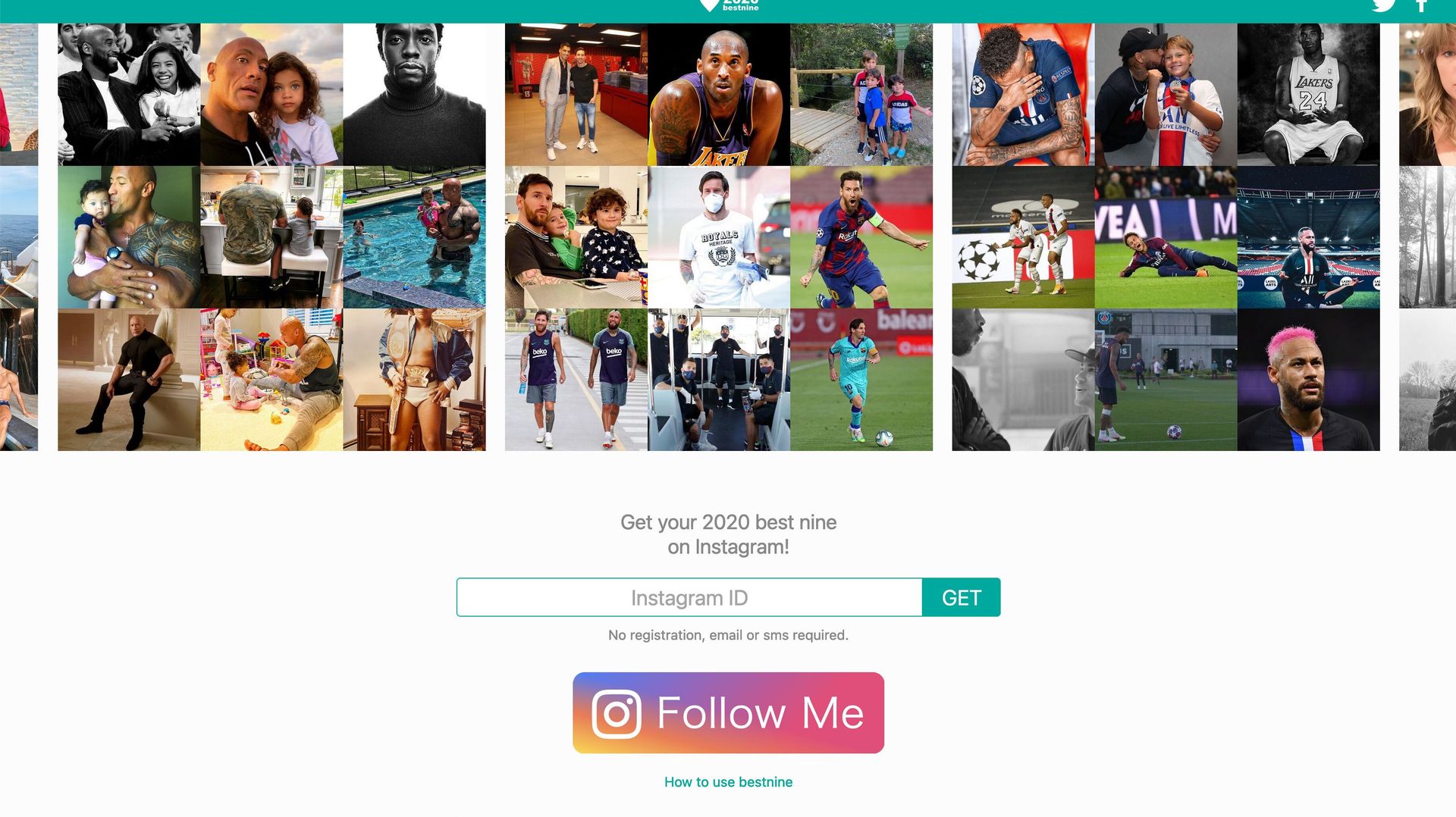 Le service en ligne bestnine permet de créer automatique un patchwork de ses posts Instagram les plus populaires.