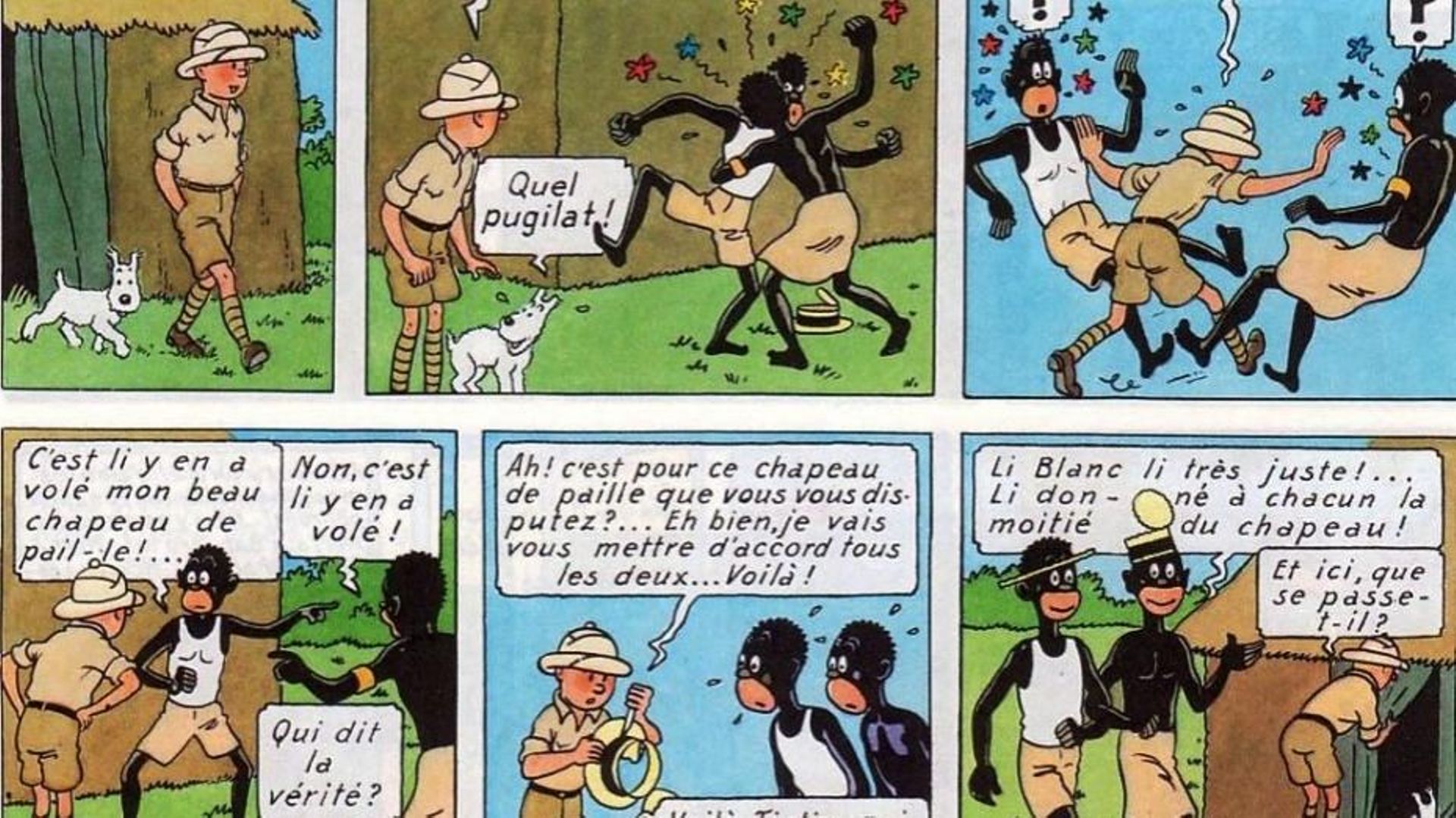 Tintin au Congo recolorisé sort en version numérique pour cause de