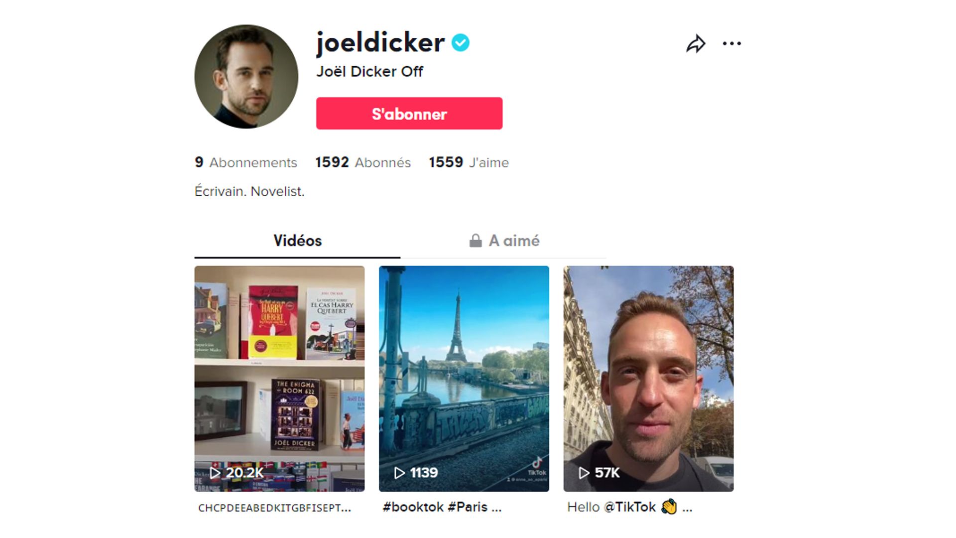 Joël Dicker débarque sur TikTok