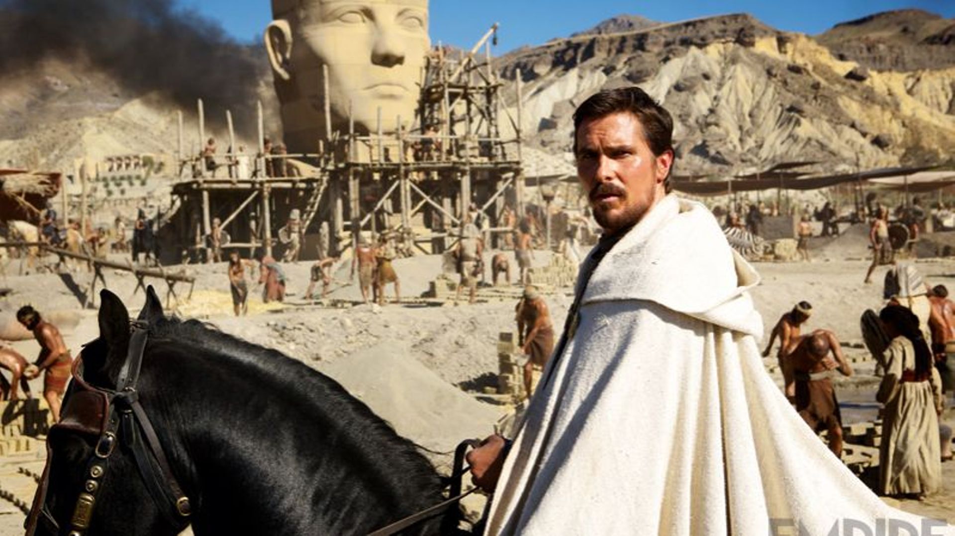 Christian Bale succède à Charleton Heston pour incarner Moïse au cinéma, dans cette photo promo diffusée par Empire