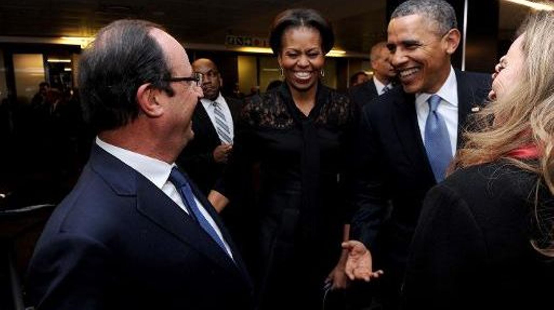François Hollande et Barack Obama le 10 décembre 3013 à Johannesburg