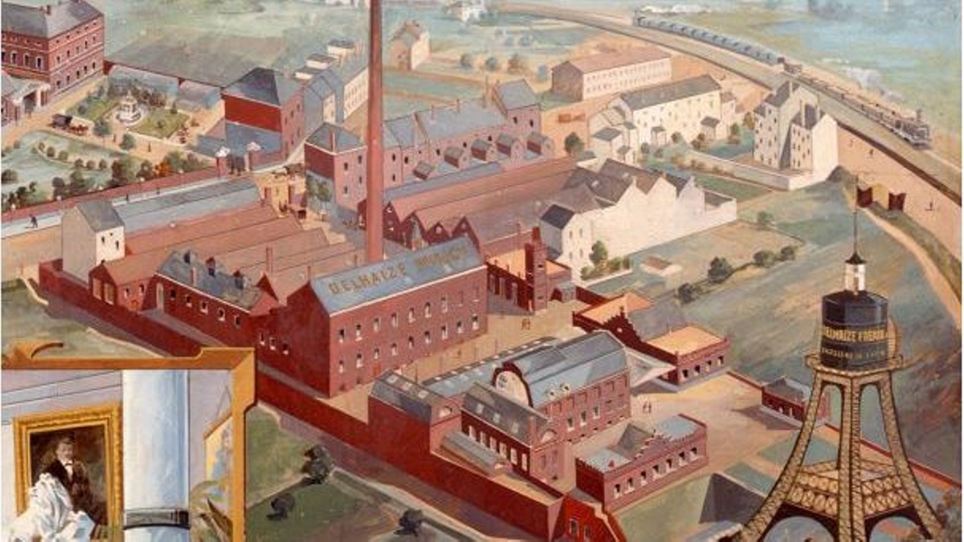 La "cité industrielle" de Delhaize à Molenbeek vers 1900