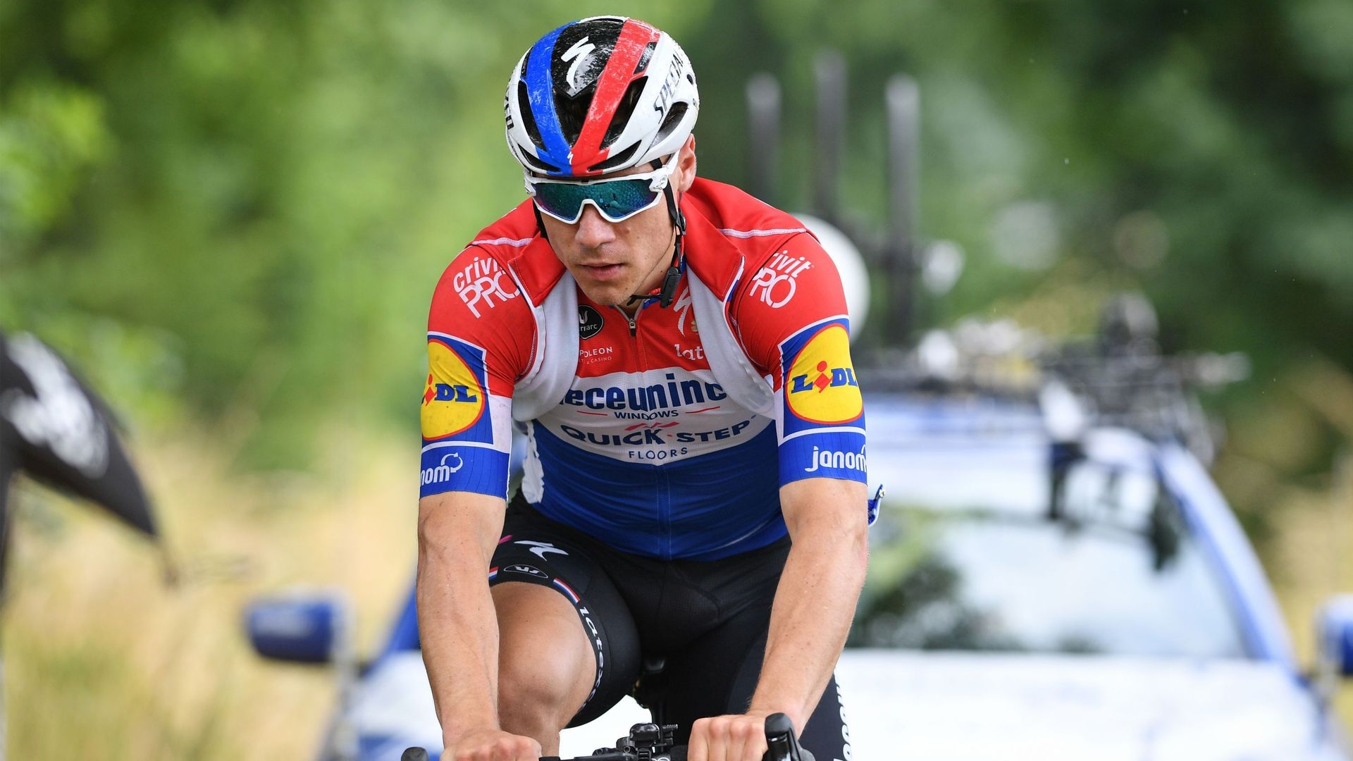 Fabio Jakobsen, coureur de l'équipe Deceuninck-Quick Step victime d'une grave chute au Tour de Pologne