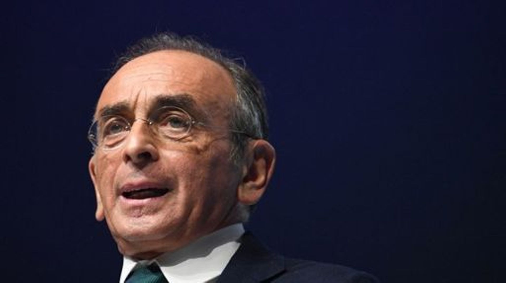 (FILES) In this file photo taken on December 4, 2022 France's far-right party "Reconquete!" leader Eric Zemmour gives a speech during a political rally to mark the first anniversary of his party in Paris. The European Court of Human Rights (ECHR) will del