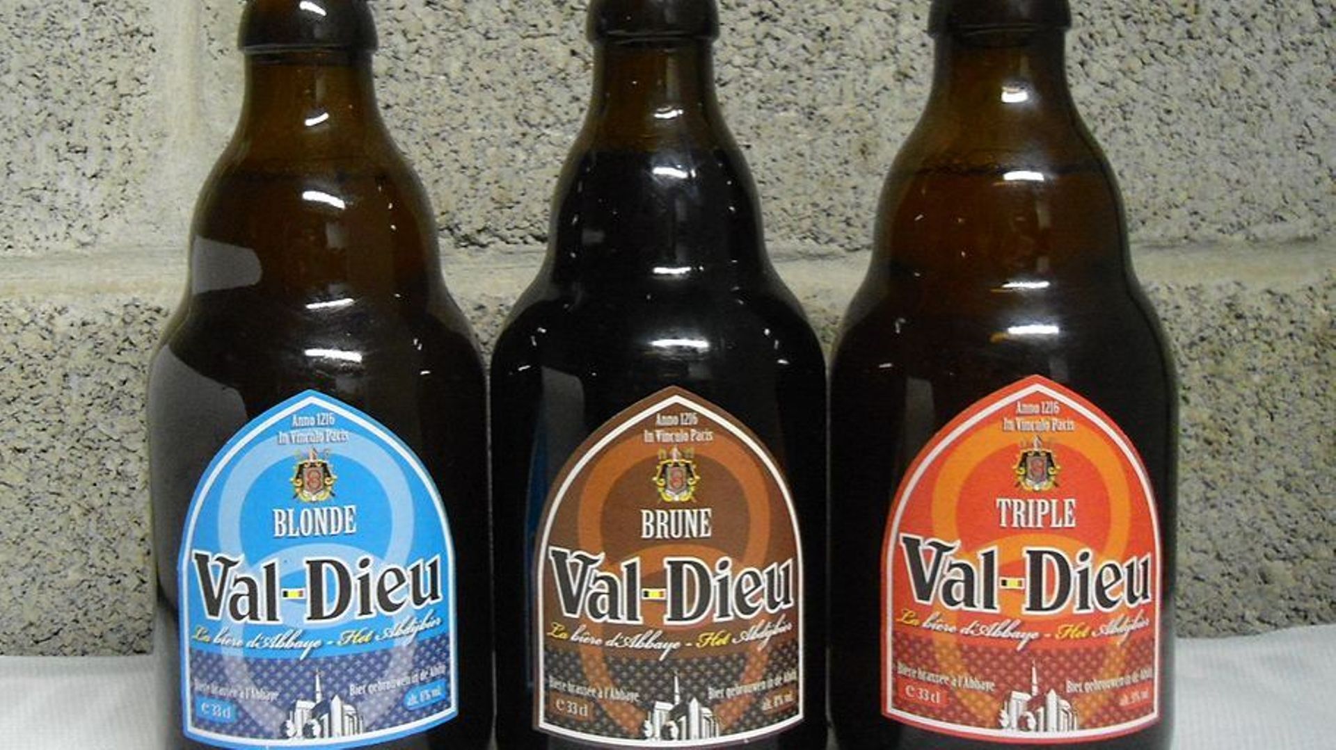 Les bières de fermentation haute fabriquées à l’abbaye du Val-Dieu.
