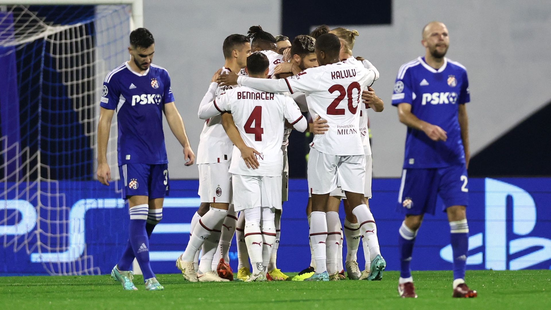 L'AC Milan s'est emparé de la 2e place du groupe grâce à son succès contre le Dinamo Zagreb.
