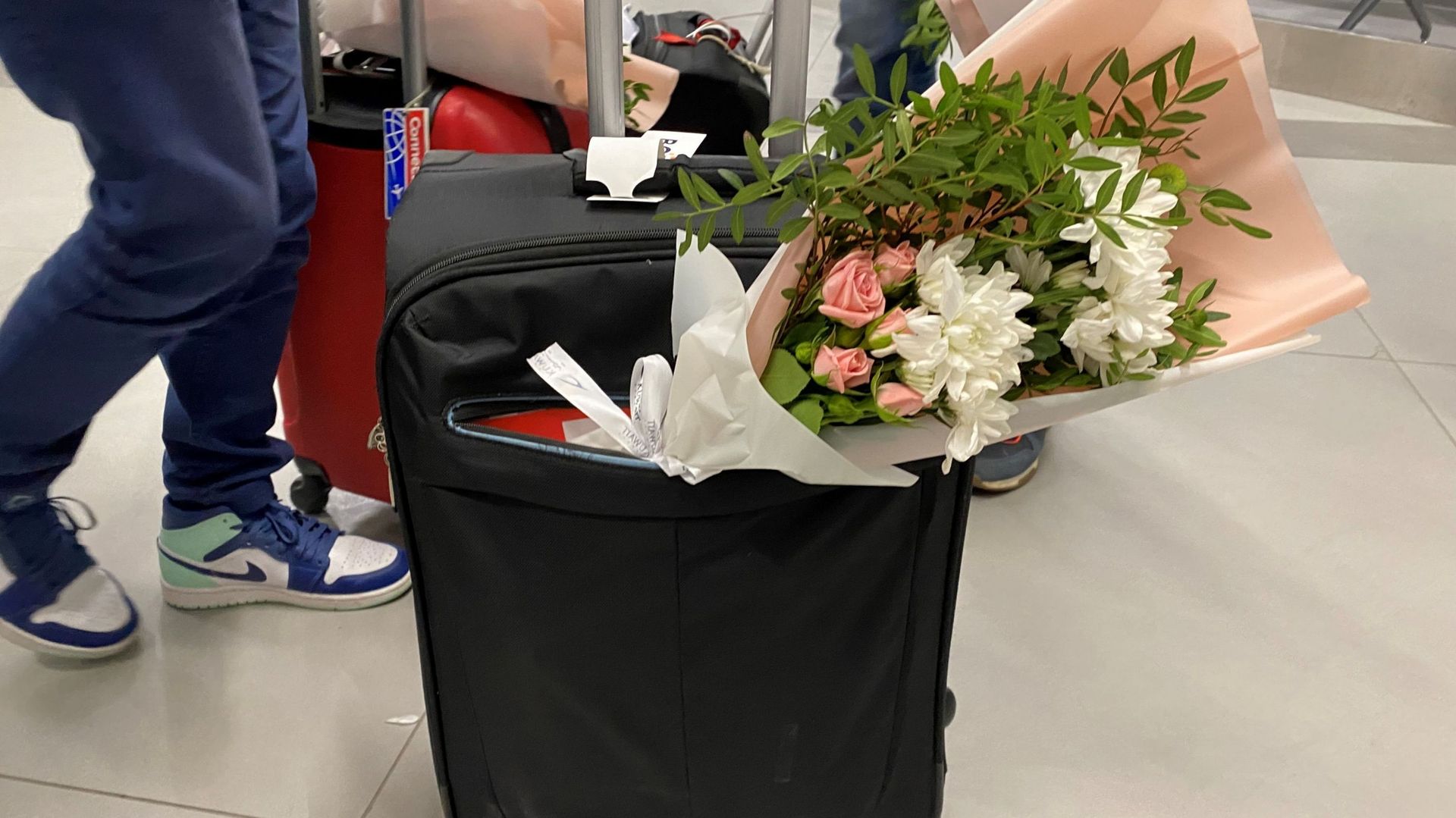 Un bouquet de fleurs reçu à Koweït City