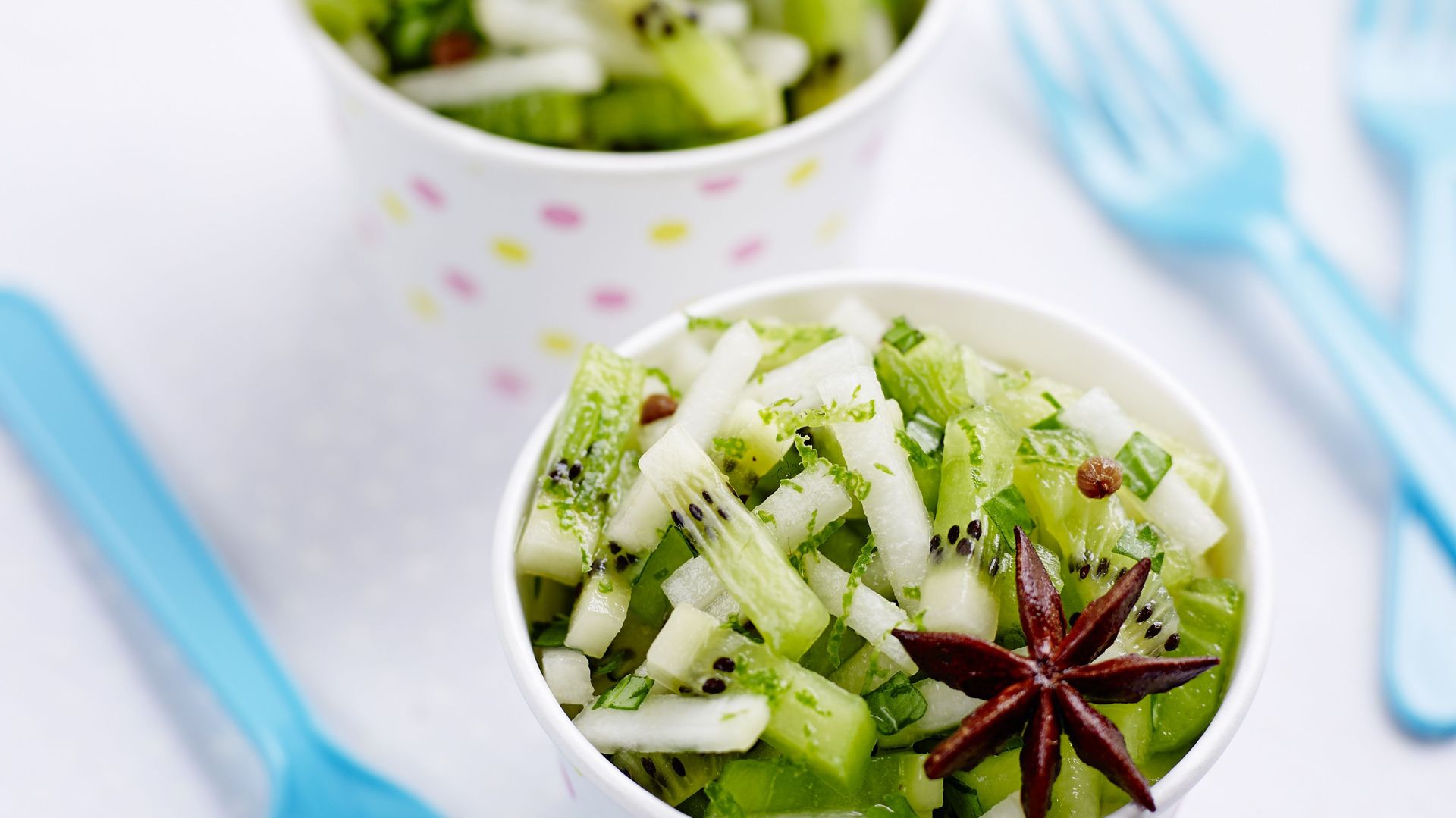 Recette : Salade de kiwi et poires à la menthe