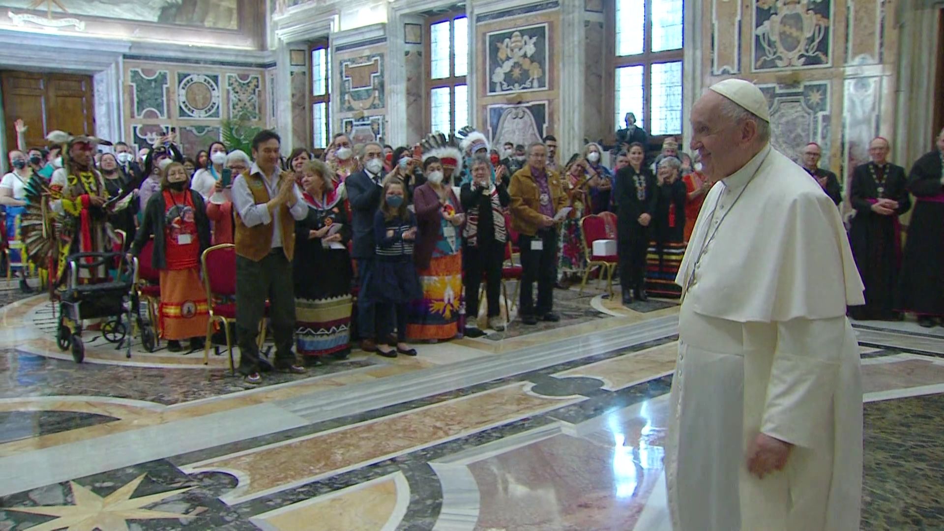 Réception de délégations autochtones canadiennes au Vatican par le pape François – 1er février 2022