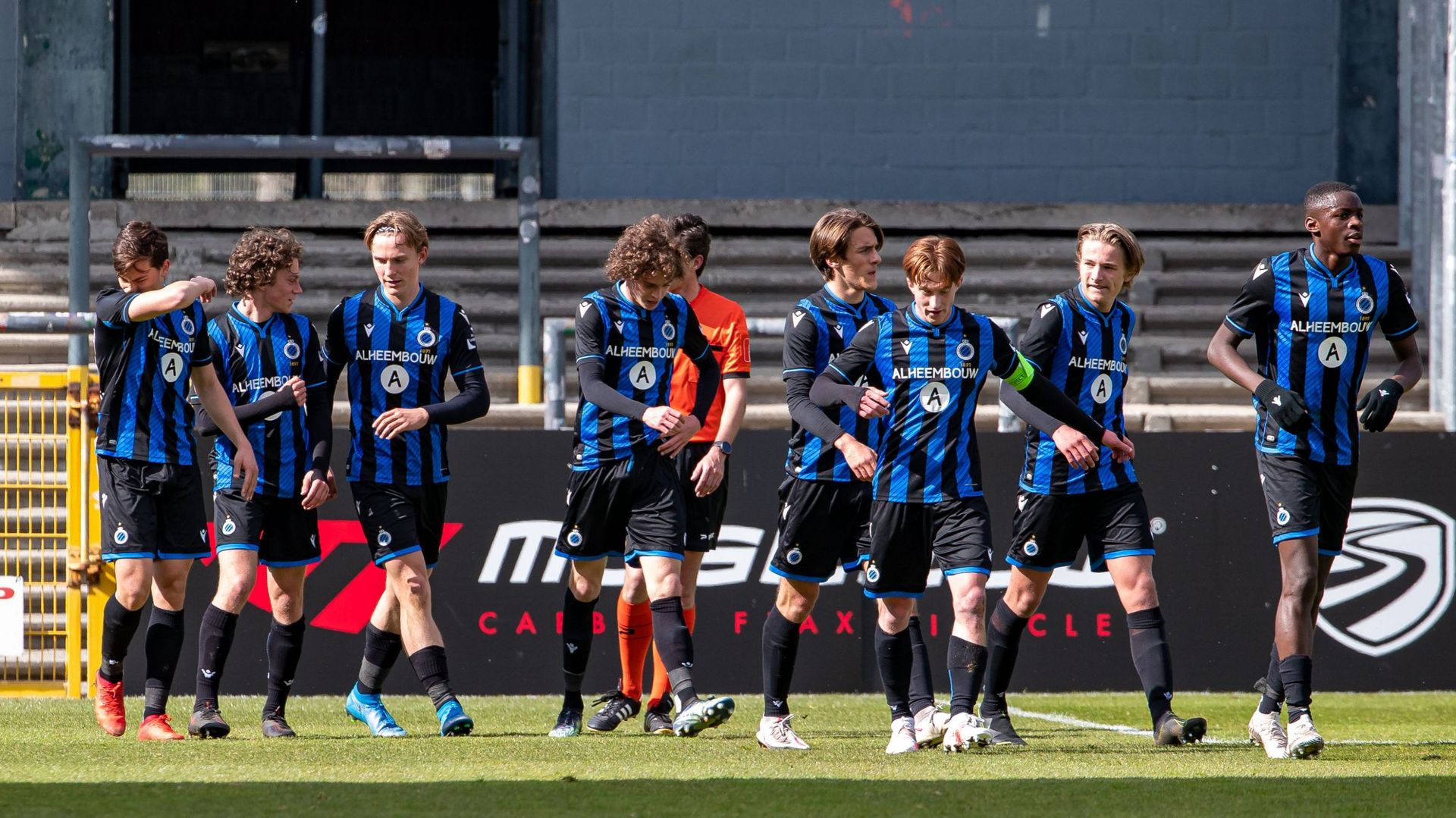 L'équipe U23 de Bruges lors d'un match de la saison dernière.