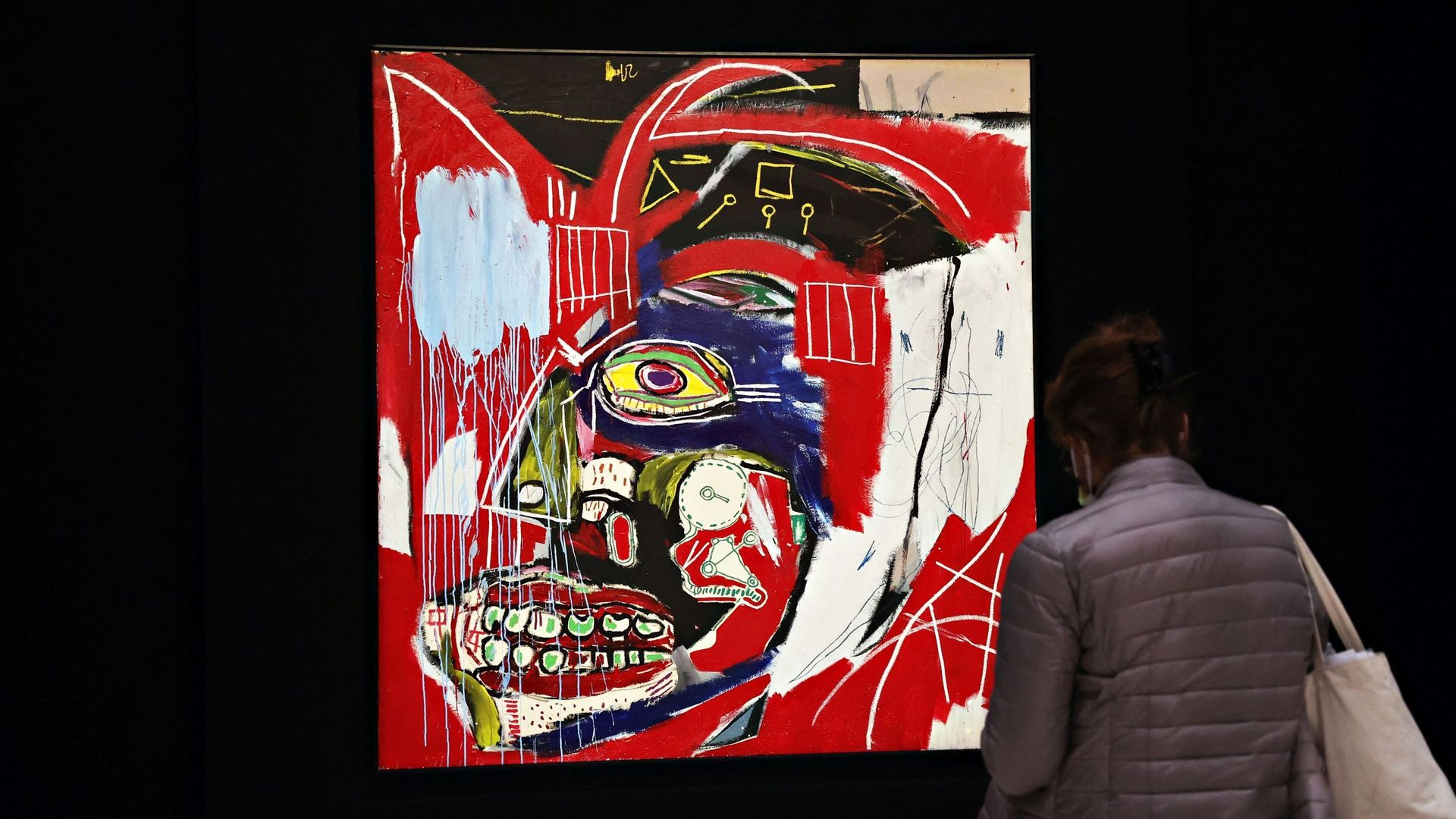 In This Case, le tableau de Jean-Michel Basquiat exposé avant la vente chez Christie's
