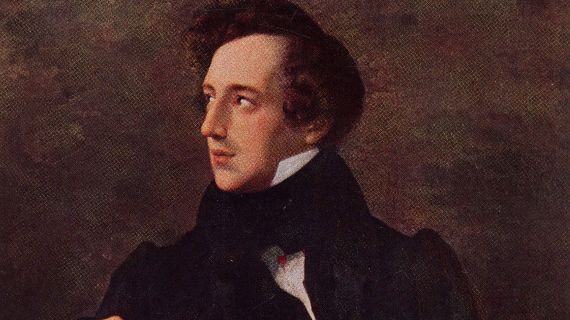 Félix Mendelssohn (1809-1847) d’après le portrait fait par Wilhelm Hensel (1794-1861).