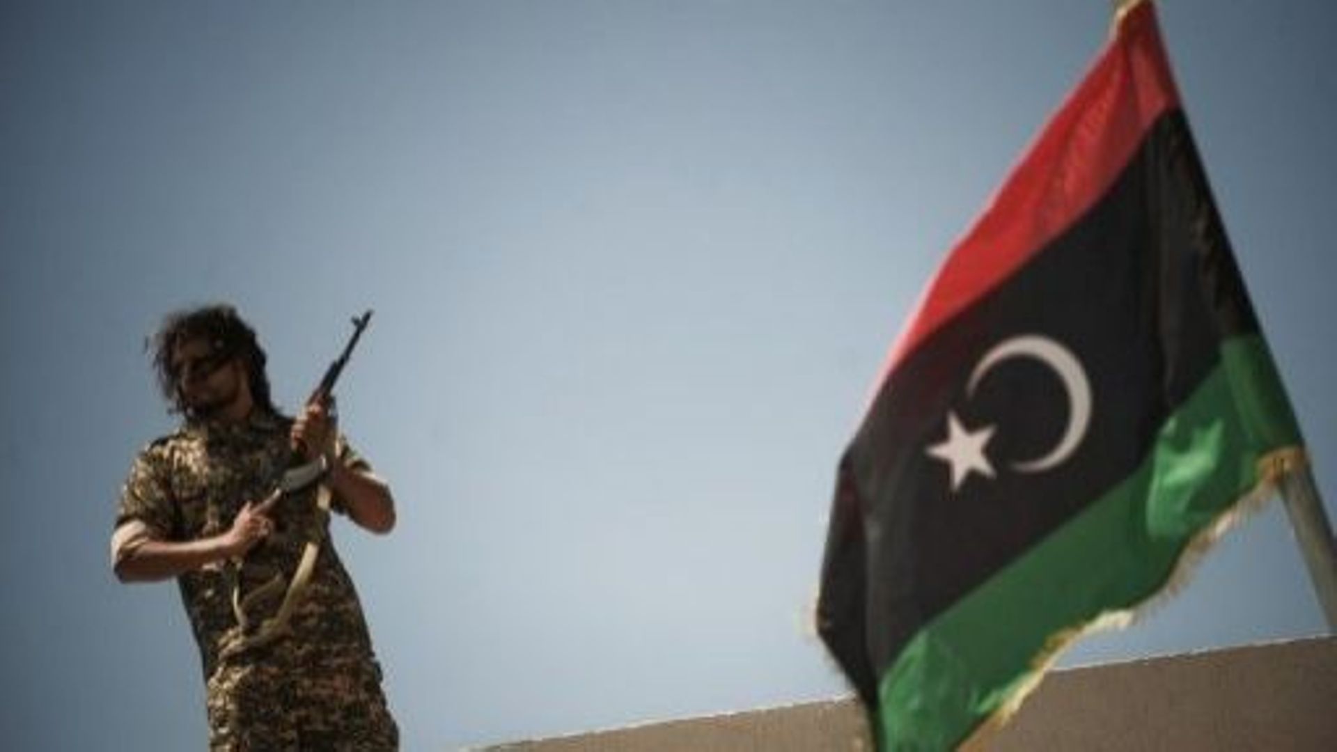 Un soldat libyen