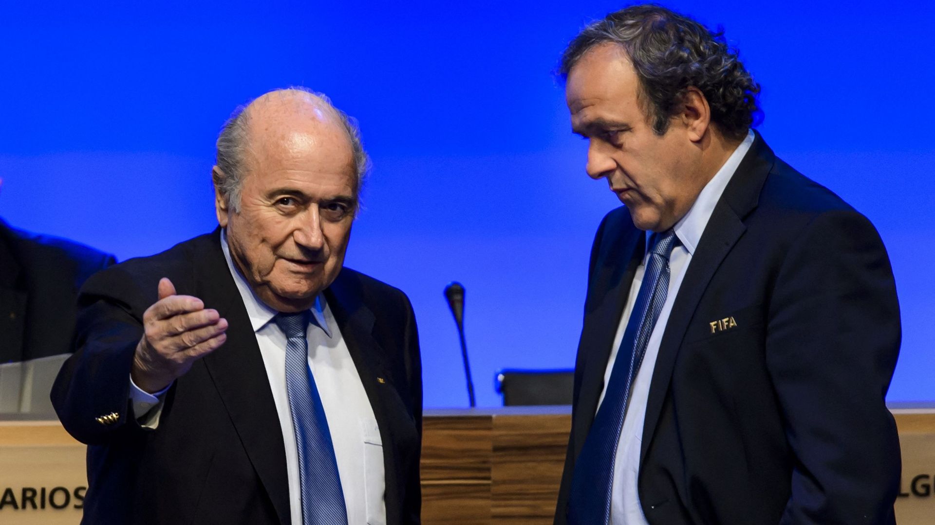 Sepp Blatter et Michel Platini en 2014