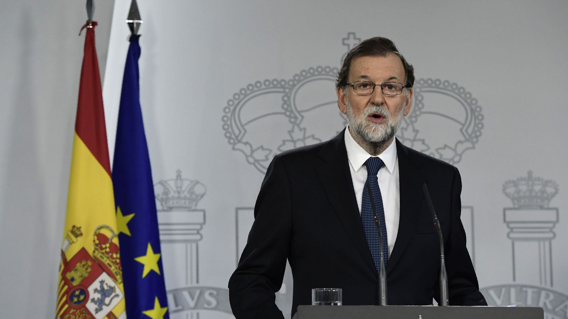 "L'Etat de droit s'est imposé" pour un Mariano Rajoy vivement critiqué: "il n'y a pas eu de référendum en Catalogne"