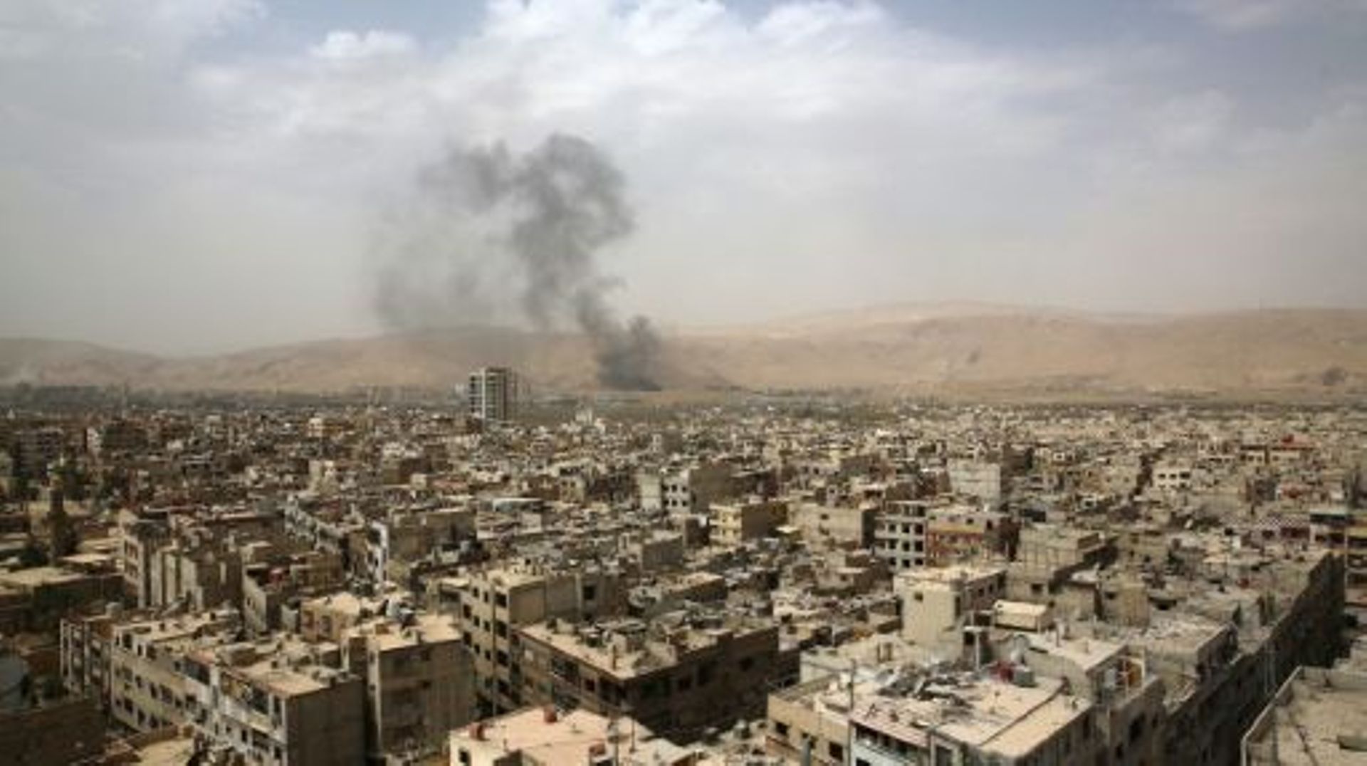 Vue générale de Damas le 14 septembre 2015