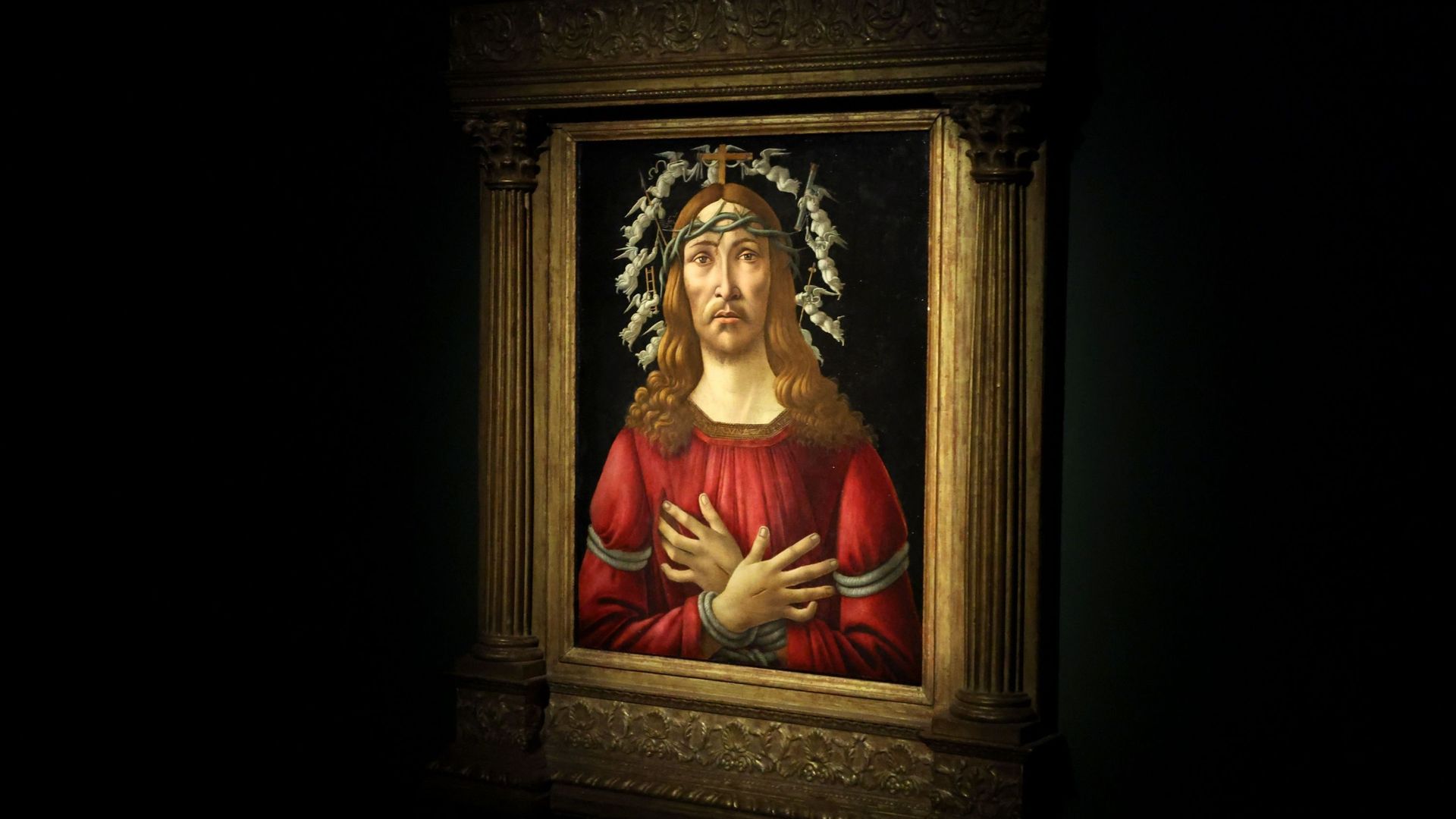 "The man of sorrows" de Sandro Botticelli lors de la vente aux enchères de la semaine des maîtres de janvier 2022 de Sotheby’s.
