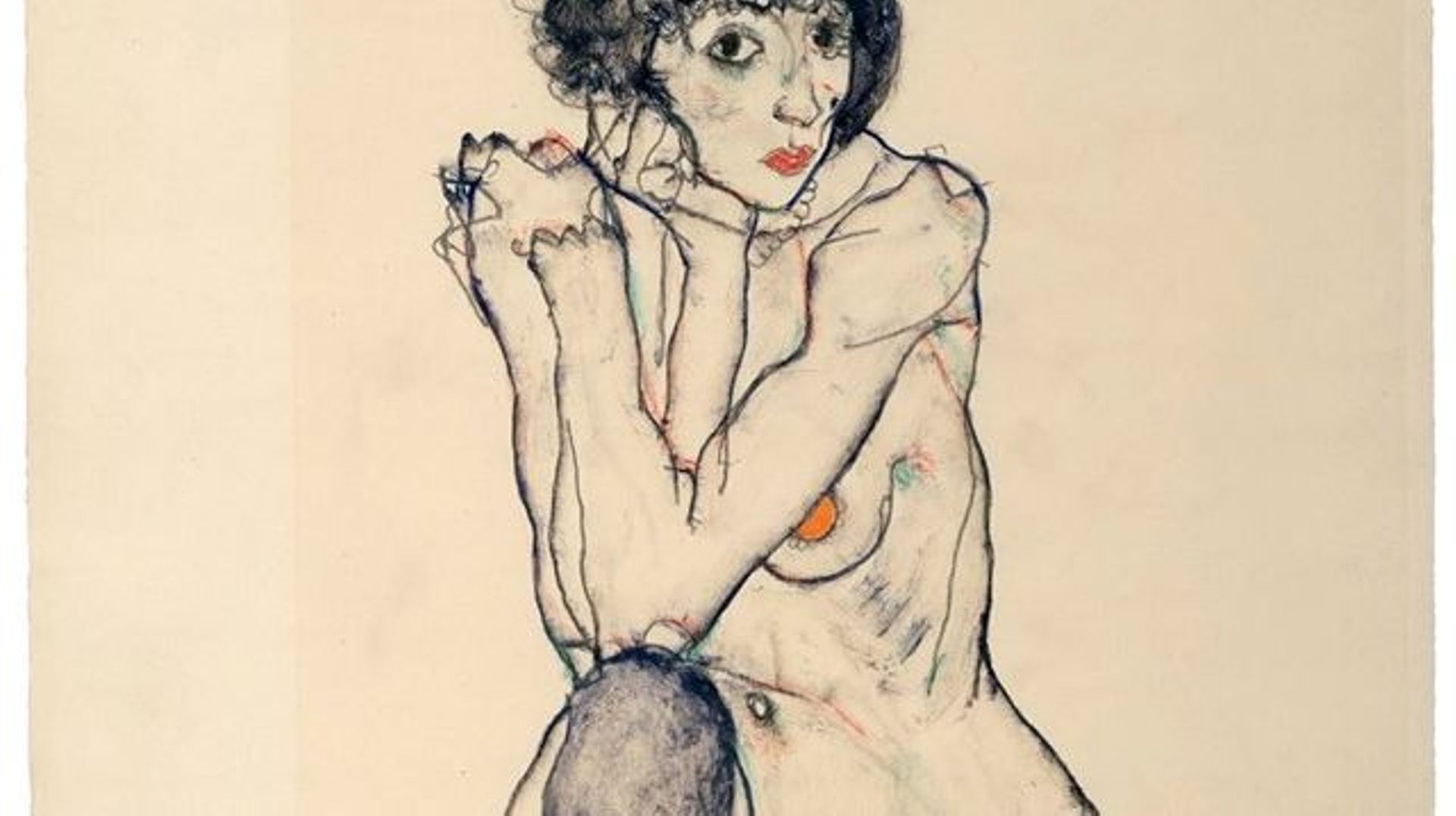 Egon Schiele - Jeune fille assise
