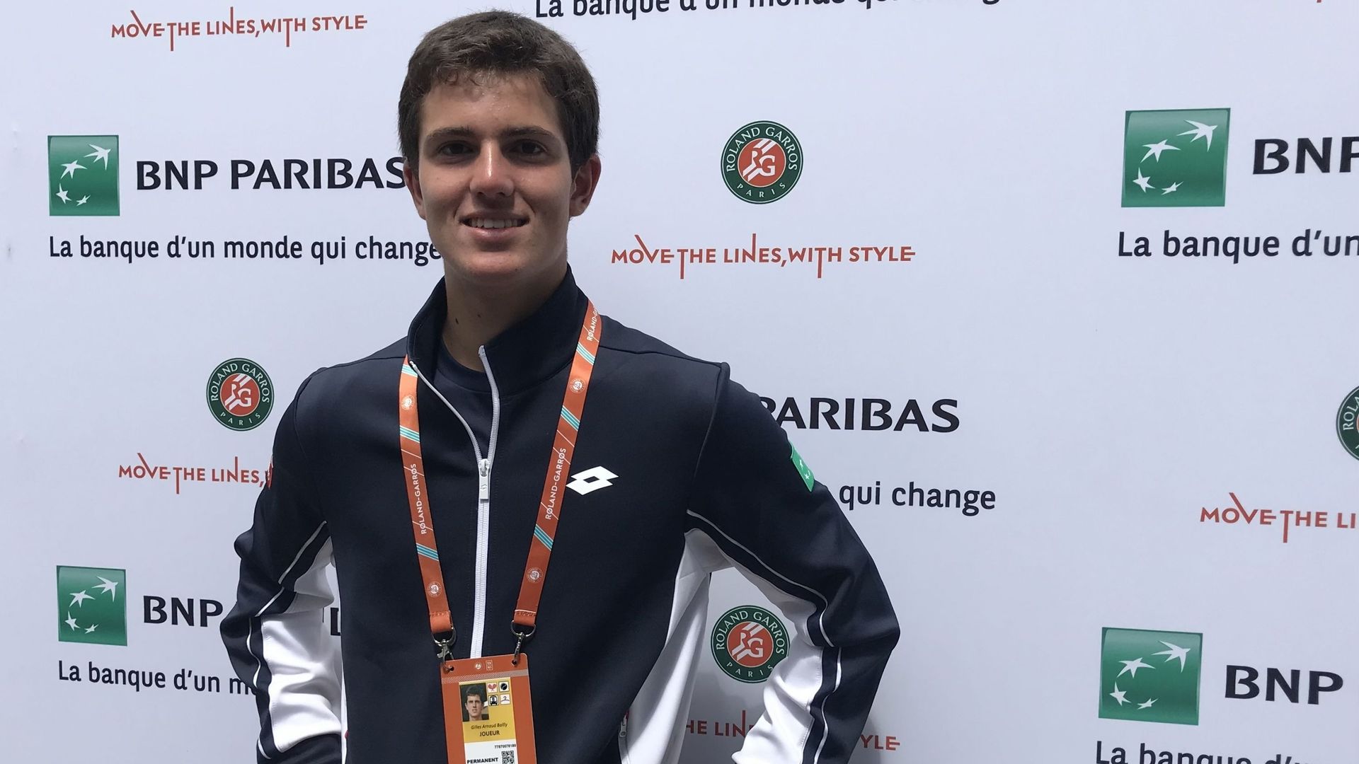 Gilles Arnaud Bailly, junior belge à Roland-Garros