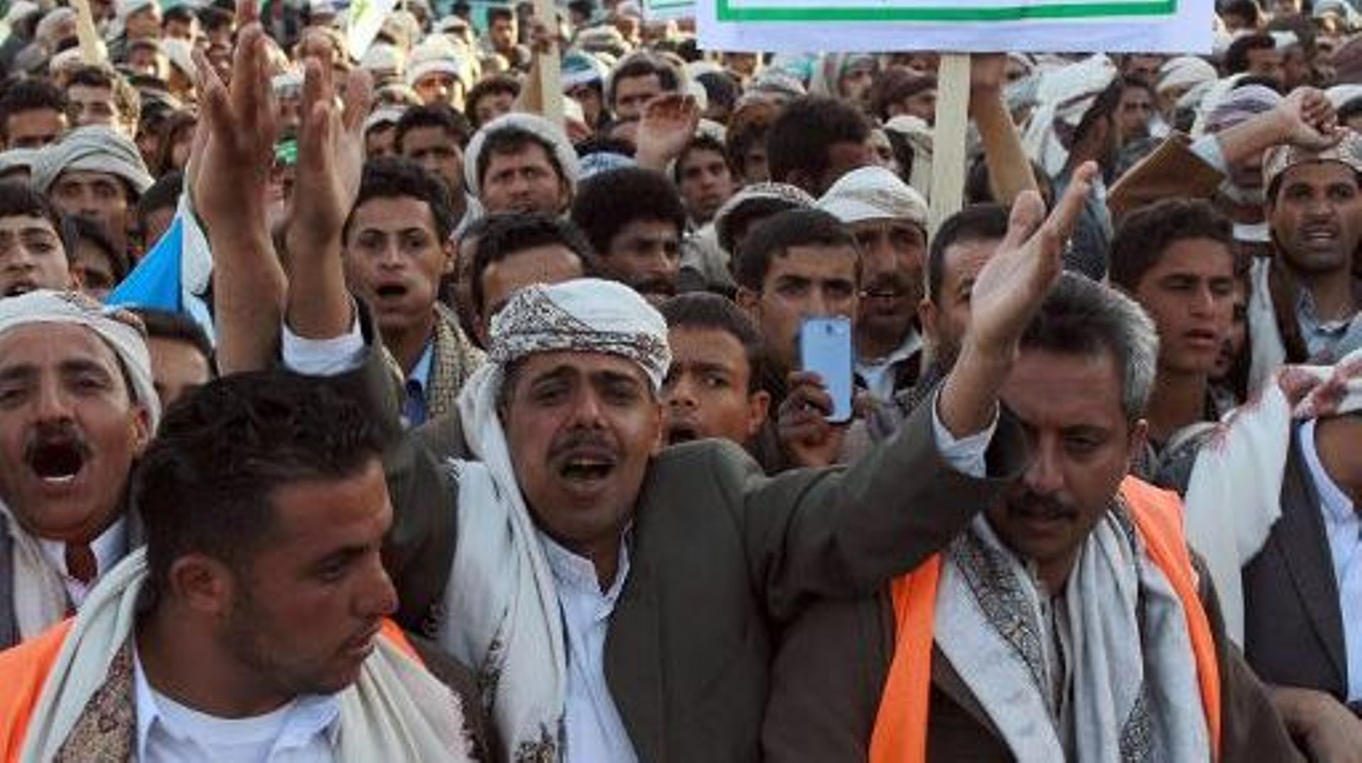 Manifestation de partisans des Houthisle le 23 janvier 2015 à Sanaa