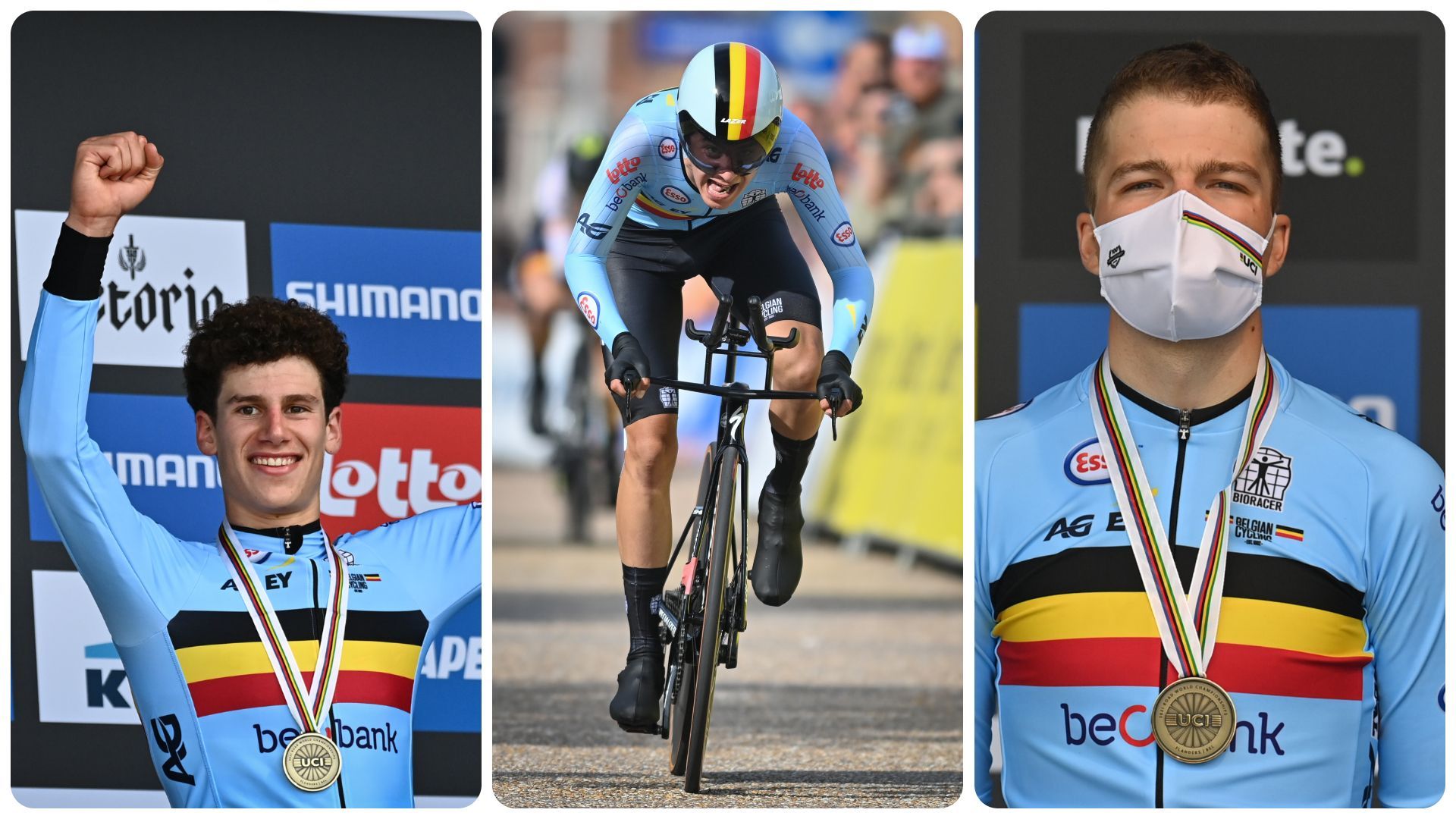Alec Segaerts, Cian Uijtdebroeks et Florian Vermeersch sont l'avenir du chrono belge.