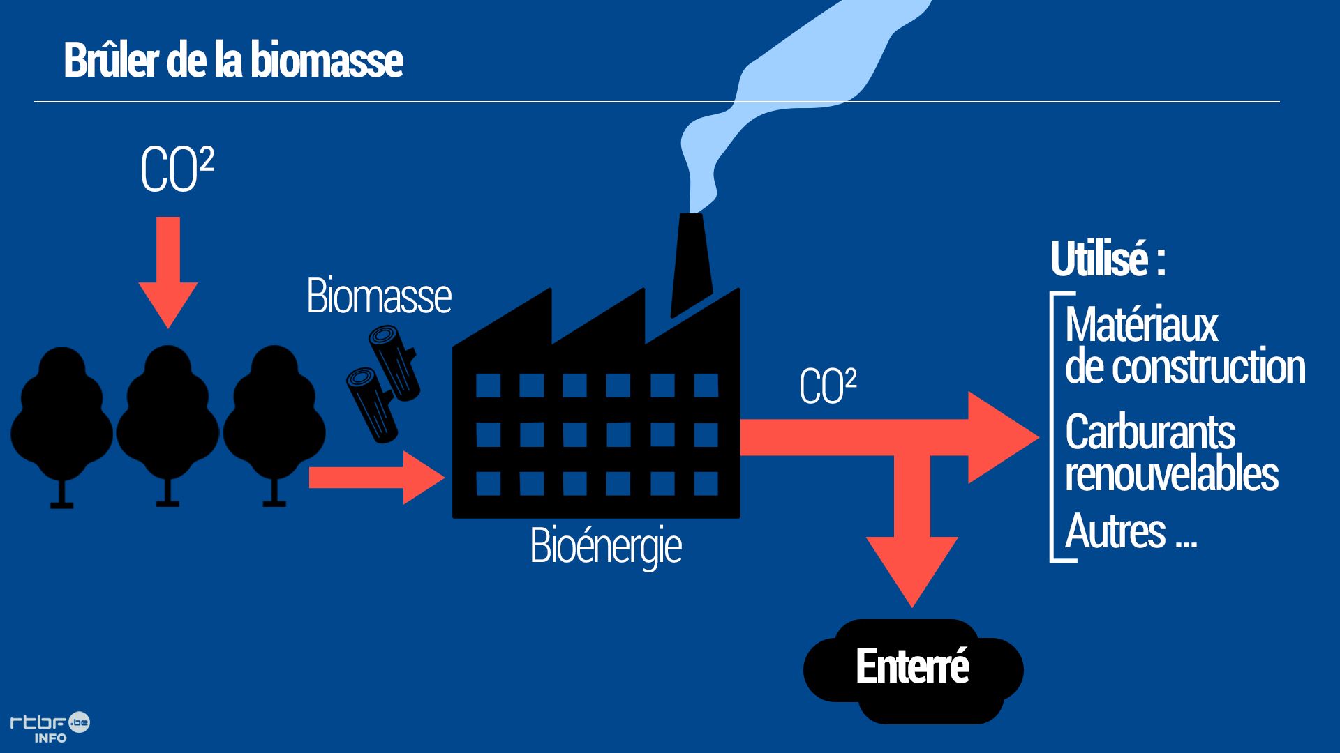 Brûler de la biomasse permet de retirer du CO2 de l’atmosphère