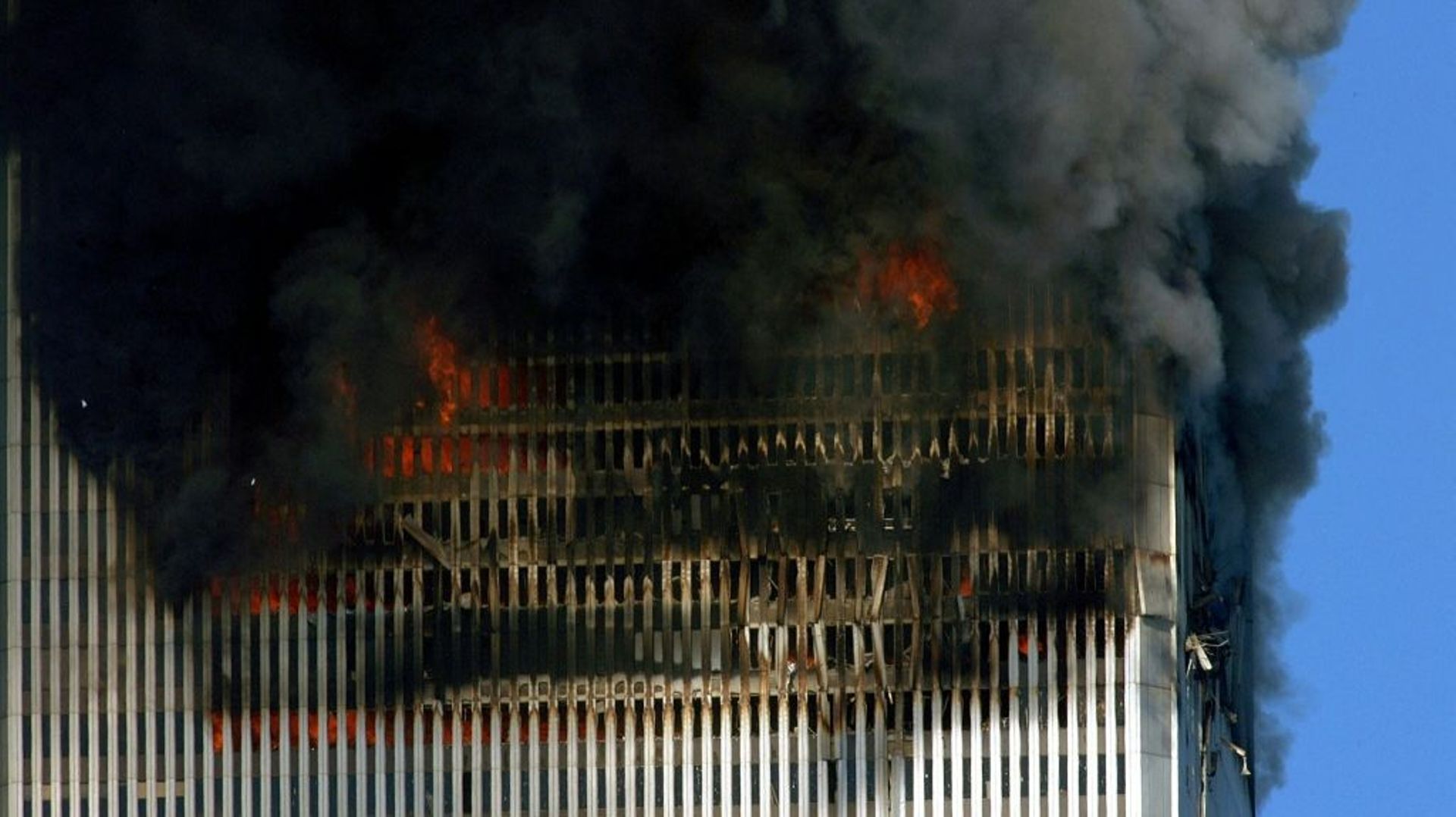 Le World Trade Center en feu avant de s’écrouler