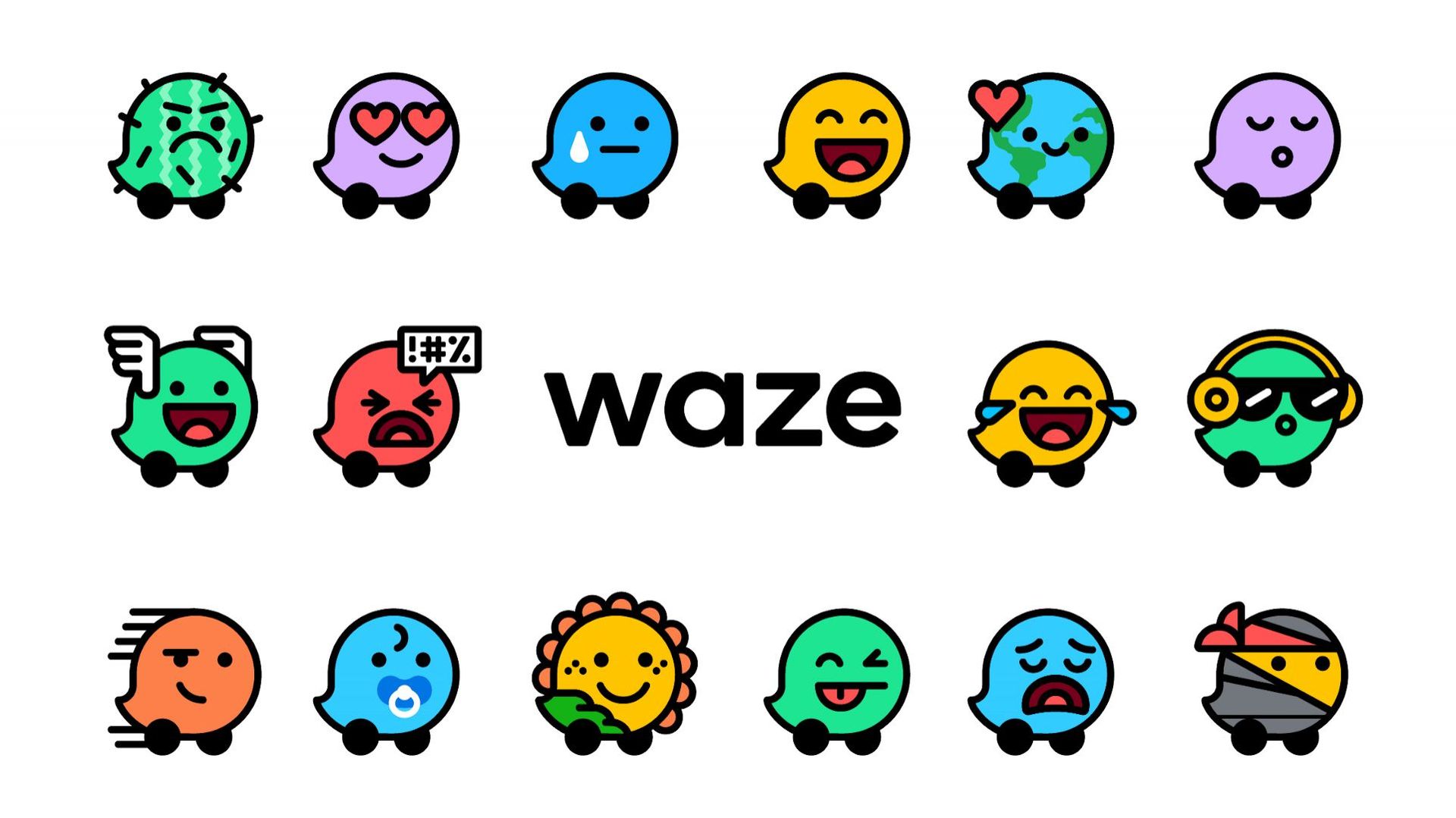 Waze inaugure une trentaine de nouvelles "humeurs" à partager sur le réseau.