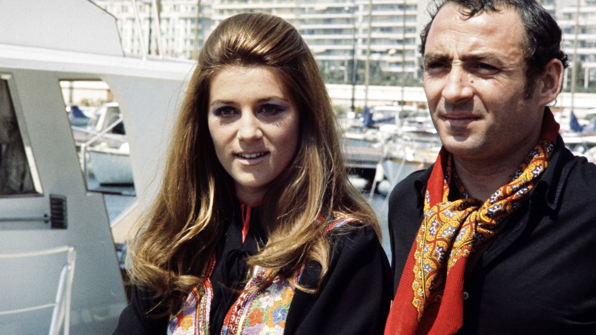 En compagnie de Sheila, le 1er mai 1970 à Cannes