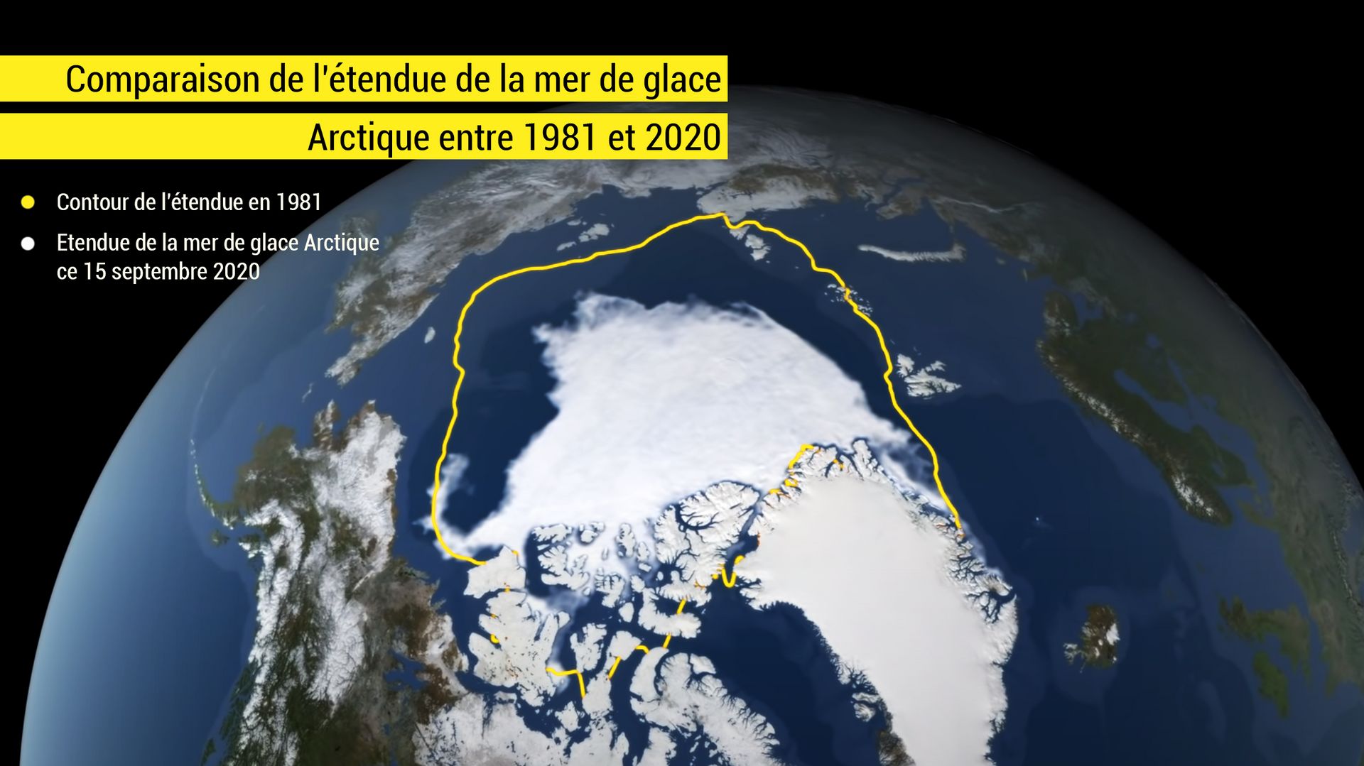 En 40 ans, la superficie de la banquise estivale de l’Arctique a diminué de 30%.
