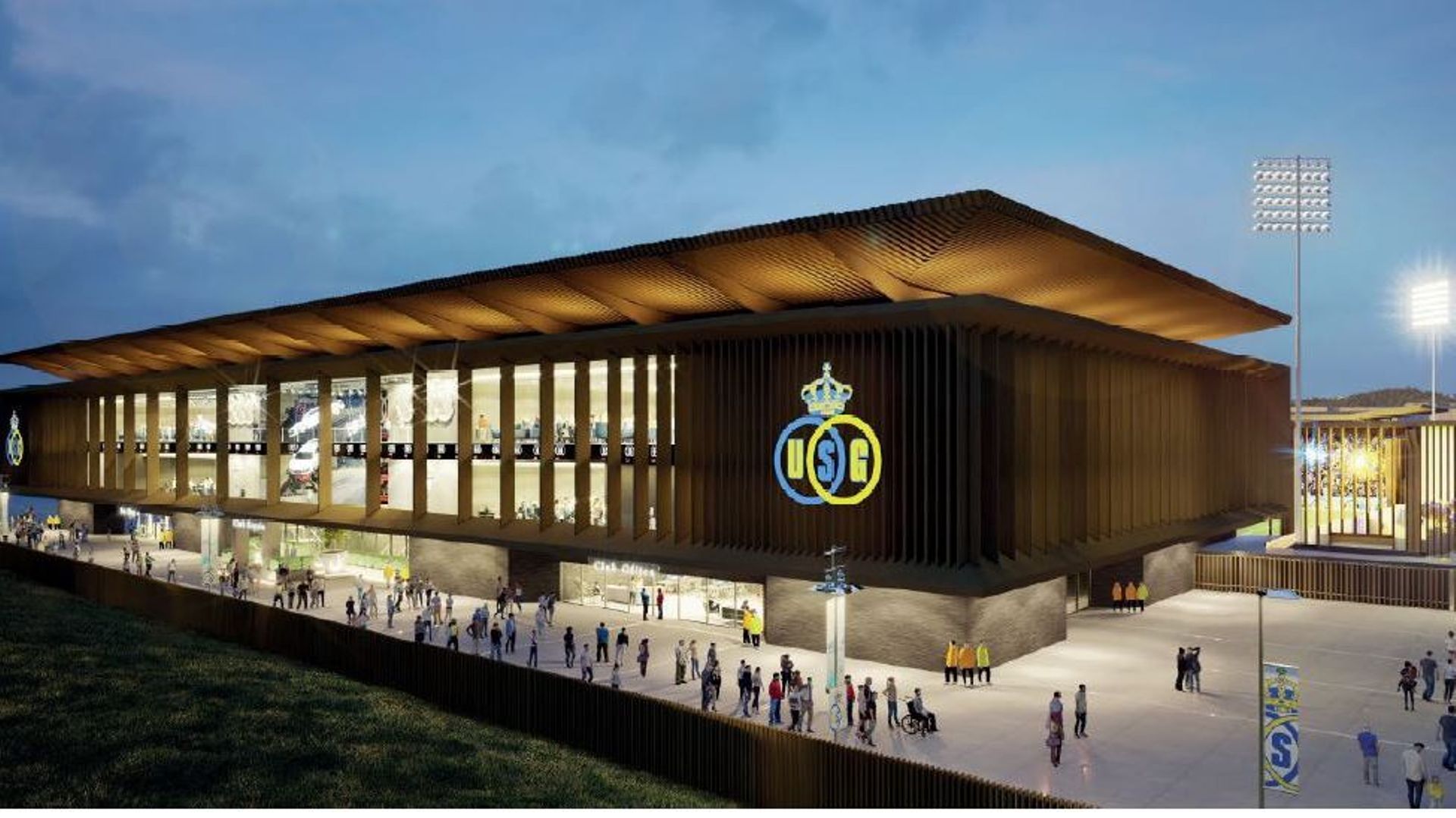 Le plan du potentiel futur stade de l’Union au Bempt tel qu’il a été présenté par le club.