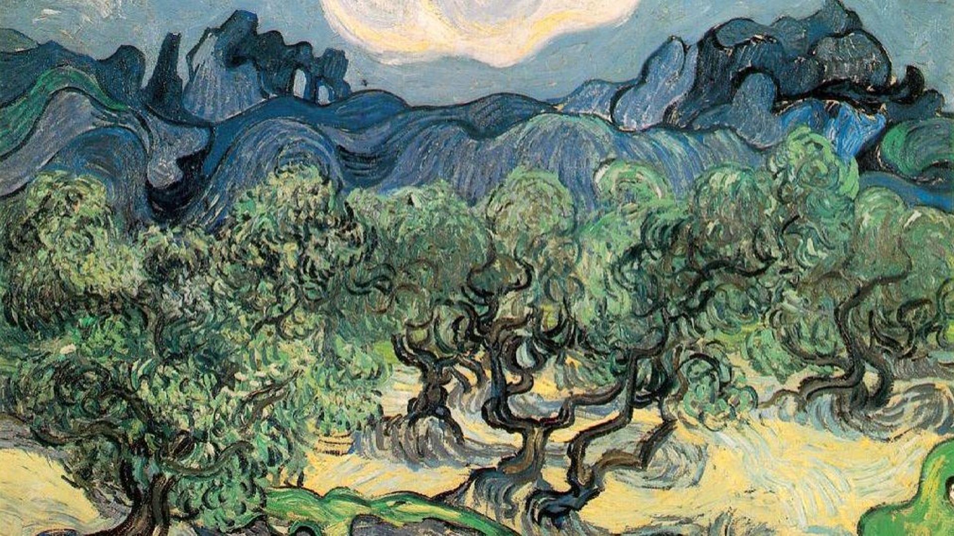 Oliviers peint en 1889 par Vincent Van Gogh