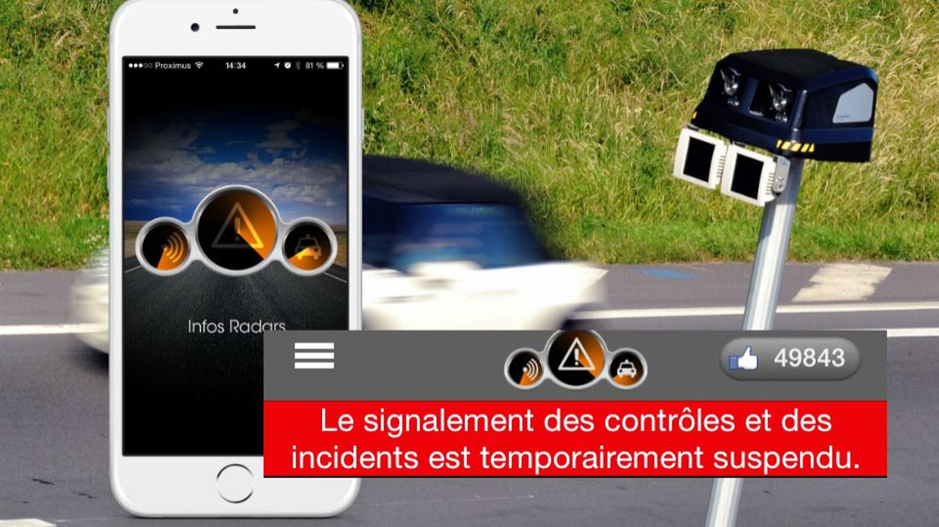 Habituellement, cette application pour smartphone informe les automobilistes d'éventuels incidents, de la présence de radars ou bien de contrôles de police.
