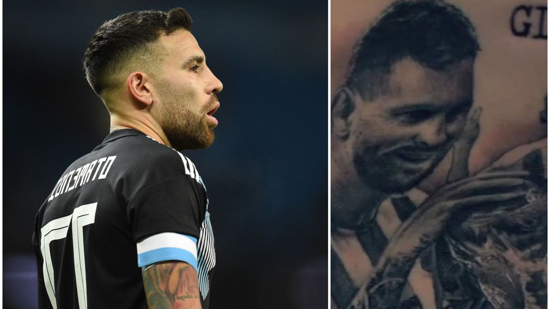 Nicolas Otamendi se fait un immense tatouage de… Lionel Messi, la Pulga réagit
