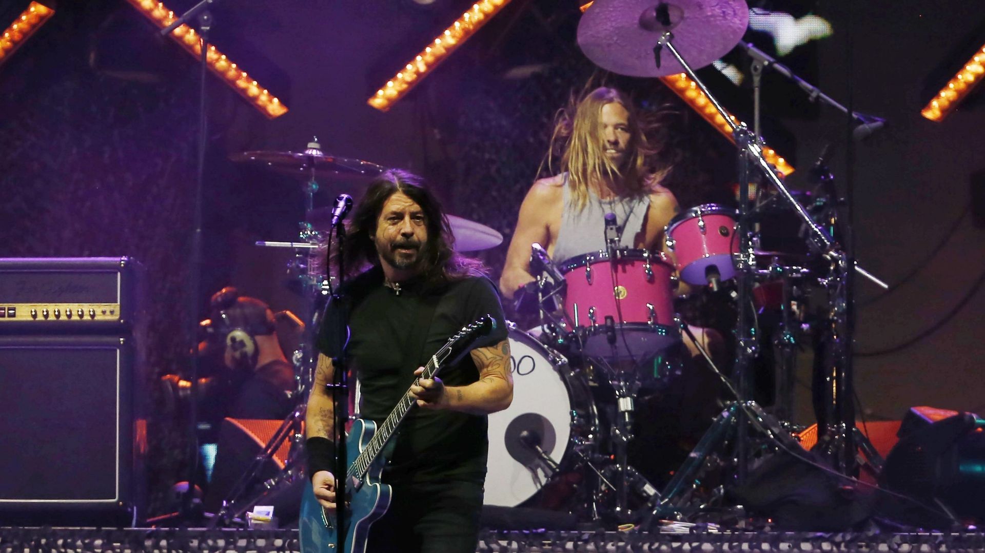 Dave Grohl et Taylor Hawkins des Foo Fighters