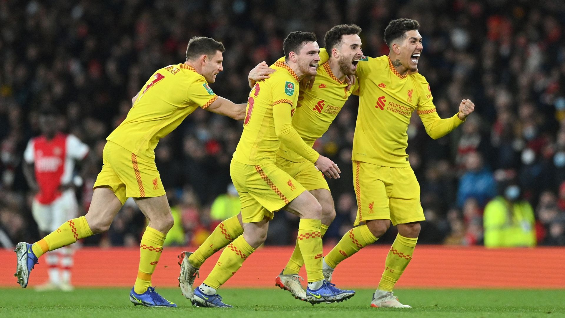 Coupe de la Ligue: Liverpool s'impose à Arsenal avec un doublé de Jota et rejoint Chelsea en finale