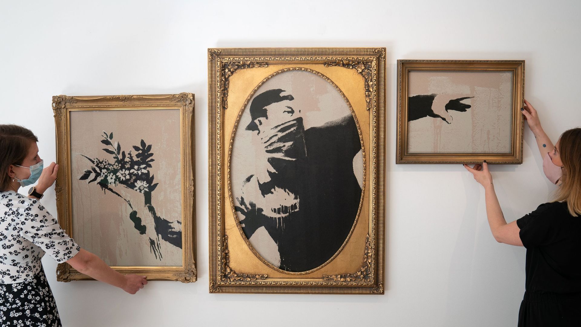La toile autodétruite de Banksy va être exposée en Allemagne