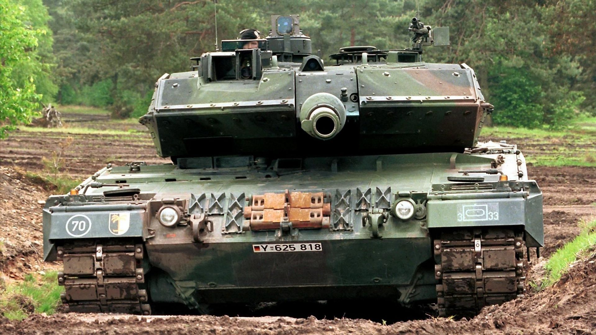 Un char Leopard 2, ici de l'armée allemande