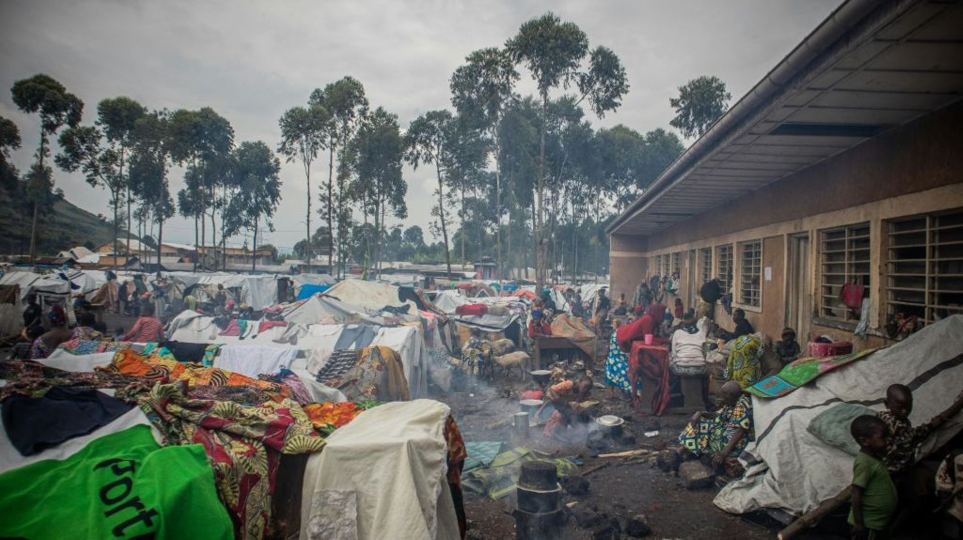 Camp de déplacés à Kanyaruchinya, dans l’est de la République démocratique du Congo (RDC), le 11 novembre 2022