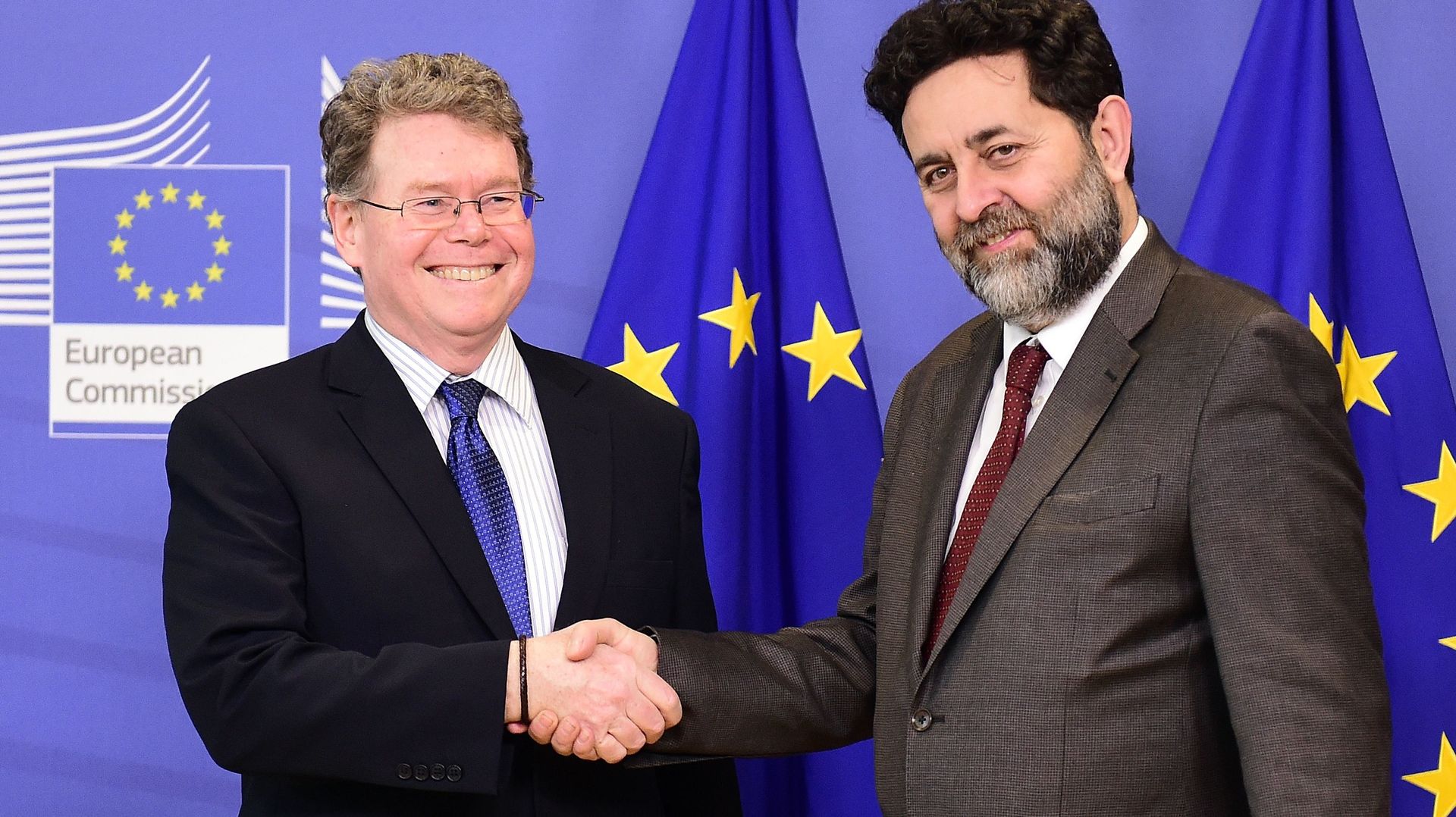 Les négociateurs américain Dan Mullaney et européen Ignacio Garcia Bercero du Partenariat transatlantique pour le commerce et l'investissement (TTIP) se sont retrouvés ce lundi 22 février à Bruxelles.