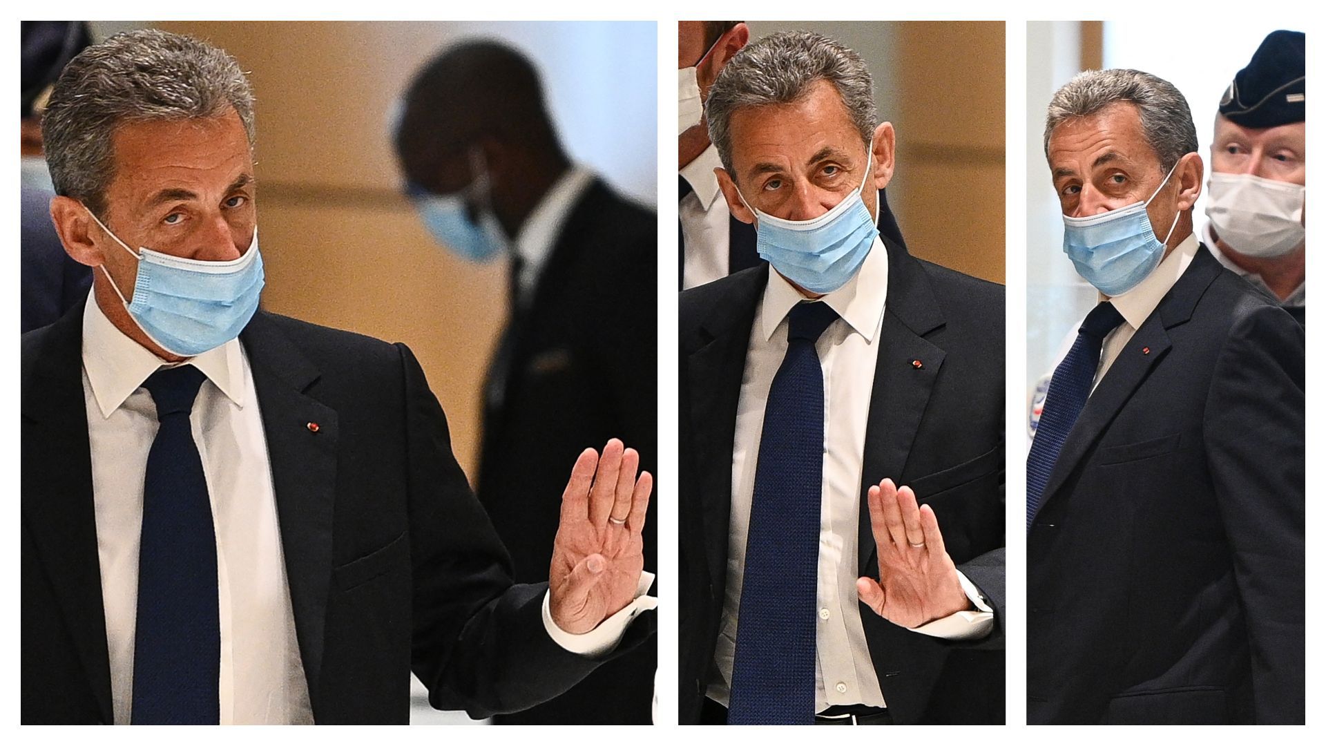 Nicolas Sarkozy à Paris, ce 1er mars 2021